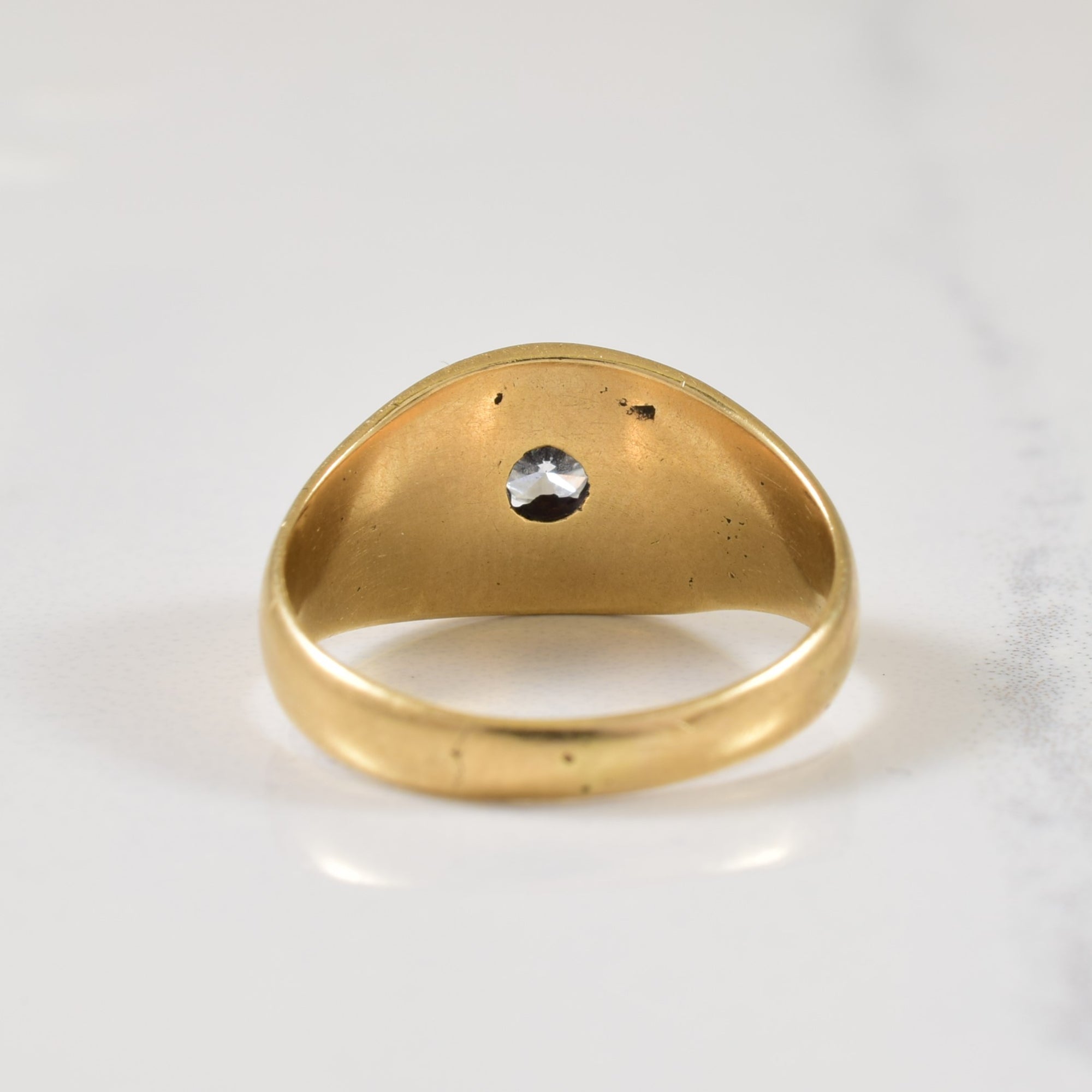 Belcher Set Solitaire Diamond Ring | 0.17ct | SZ 4 |