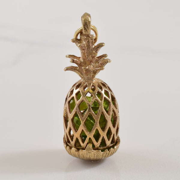 Rough Crystal Peridot Pineapple Charm | 8.00ctw |
