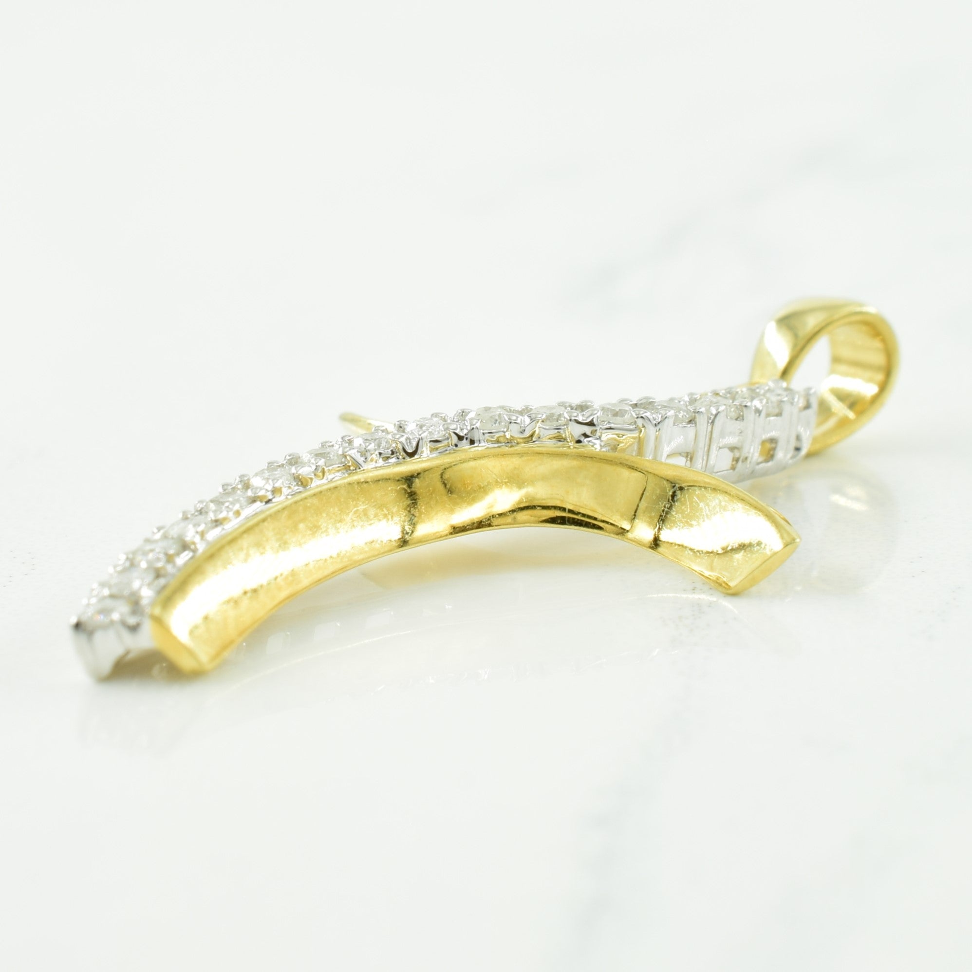 Pendentif diamant Bypass | 0,16 ct | 