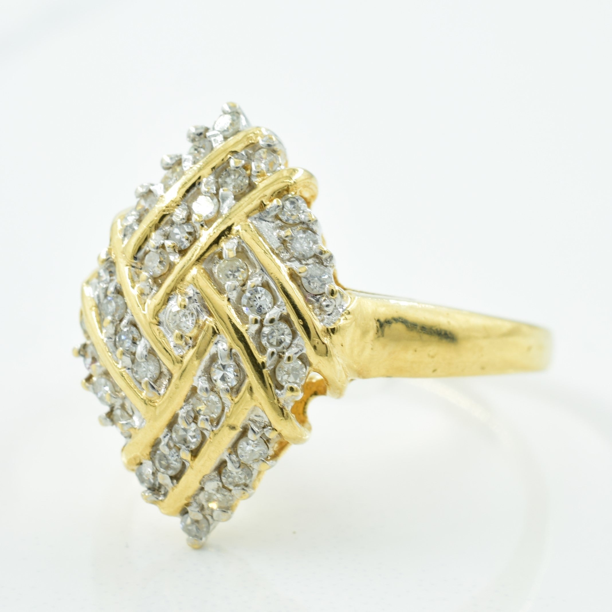 Diamond Cocktail Ring | 0.35ctw | SZ 8.75 |