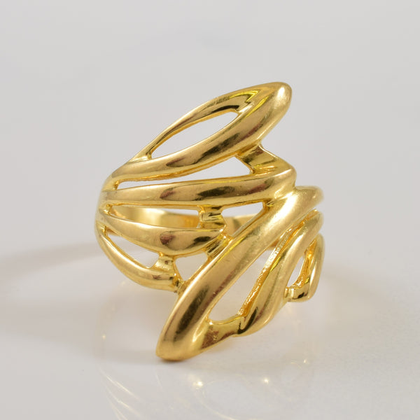 18k Yellow Gold Bypass Ring | SZ 5.5 |
