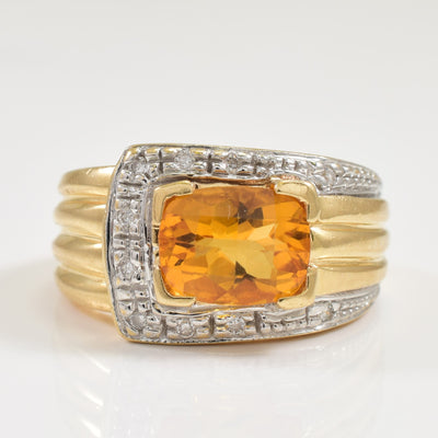 Citrine & Diamond Ring | 2.40ct, 0.05ctw | SZ 6.75 |