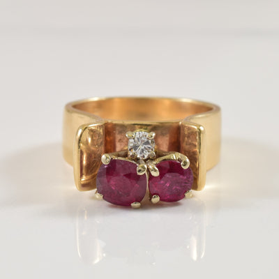 Ruby & Diamond Ring | 1.50ctw, 0.06ct | SZ 5 |