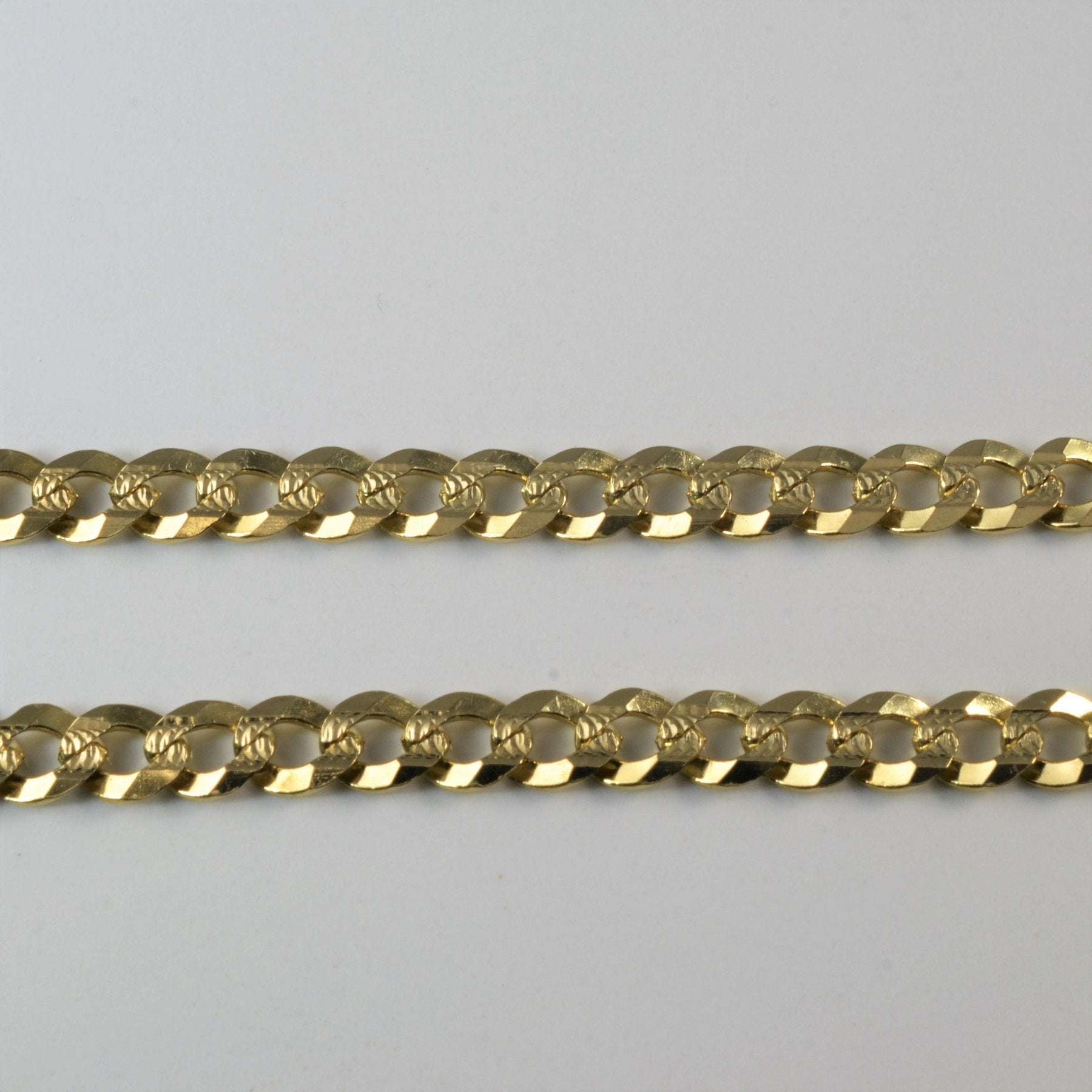 10k Curb Link Chain Bracelet | 9