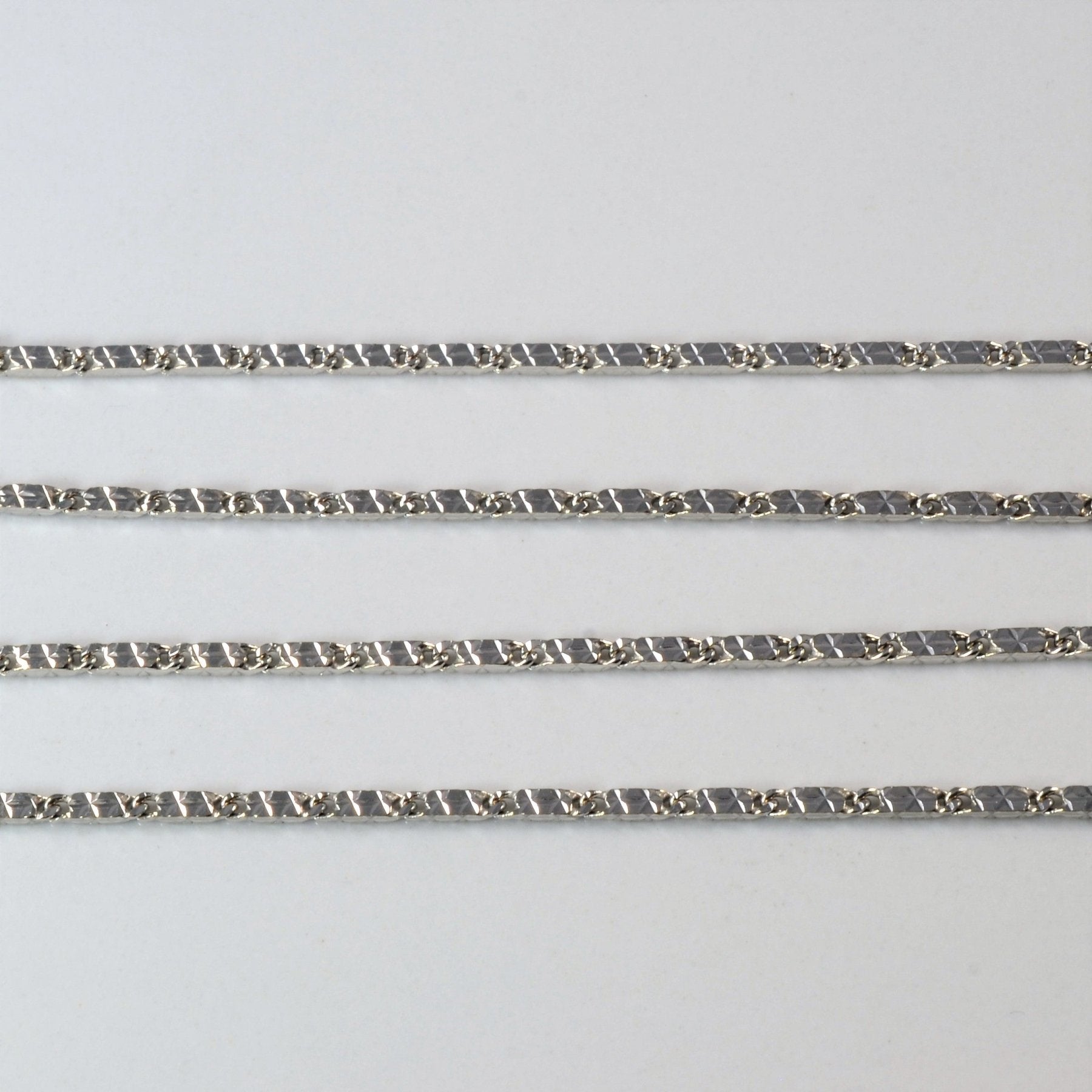 10k Diamond Cut Bar & Link Chain | 24
