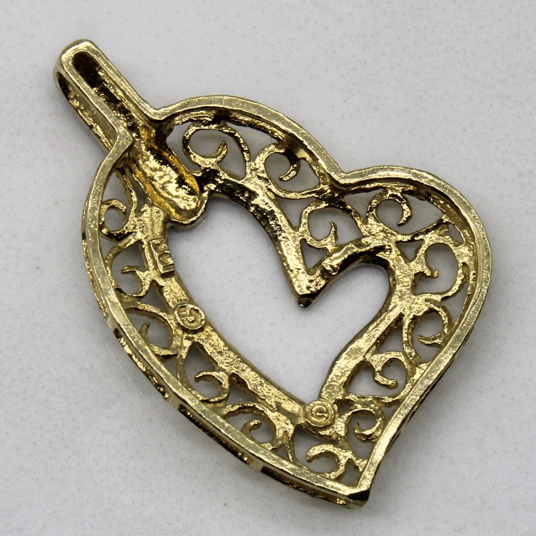 10k Duo Tone Gold Heart Pendant | - 100 Ways