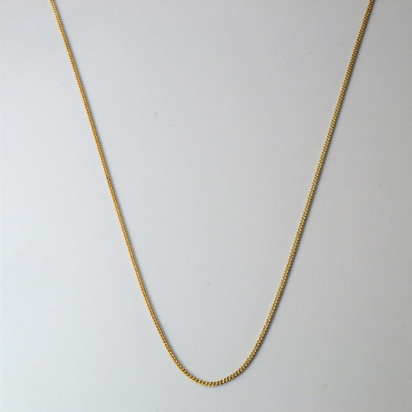 10k Gold Thin Curb Chain | 18