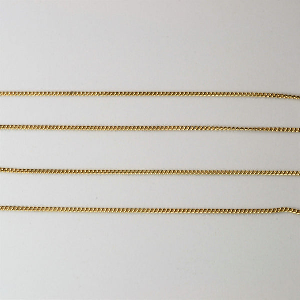 10k Gold Thin Curb Chain | 18