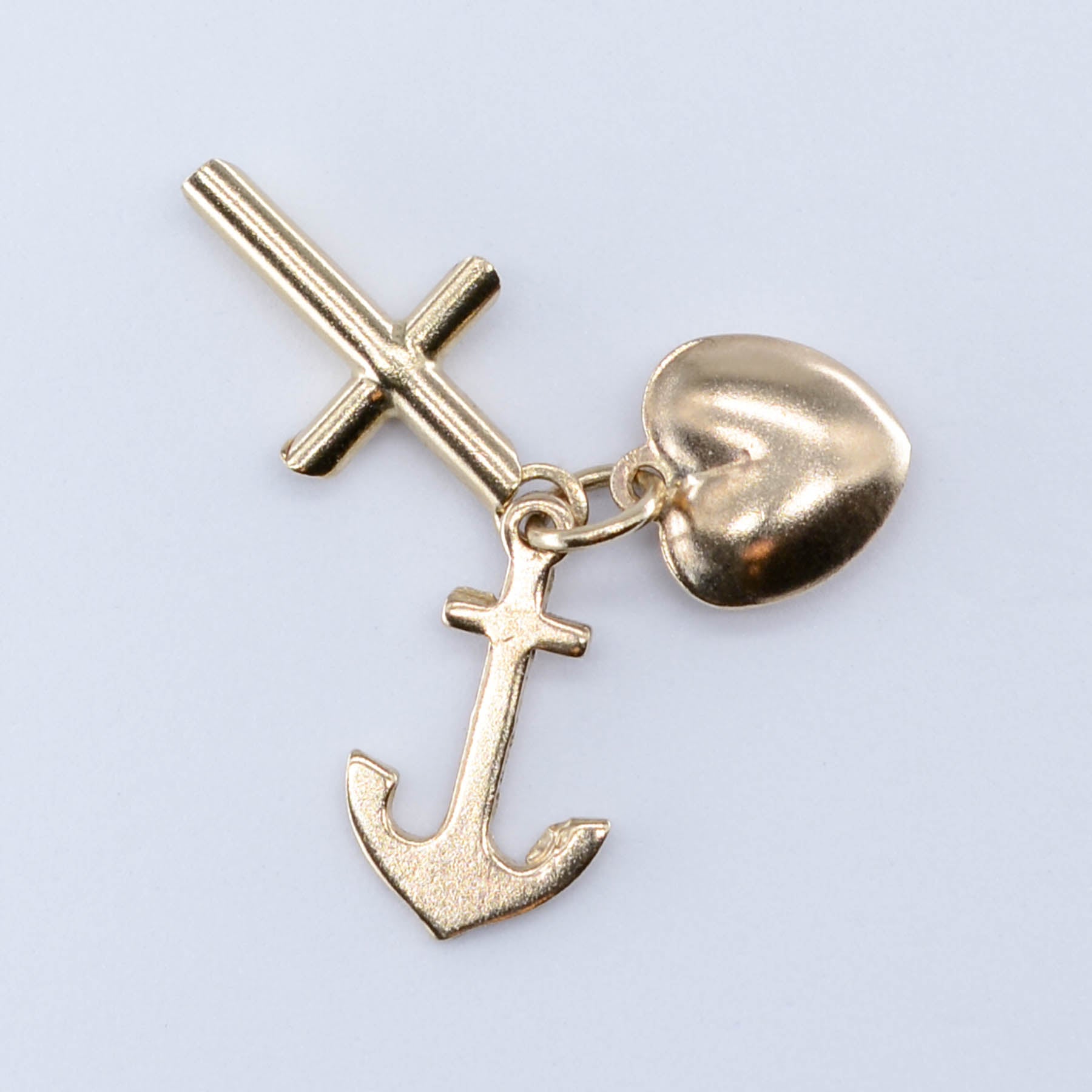 10k Heart, Anchor and Cross Charm - 100 Ways