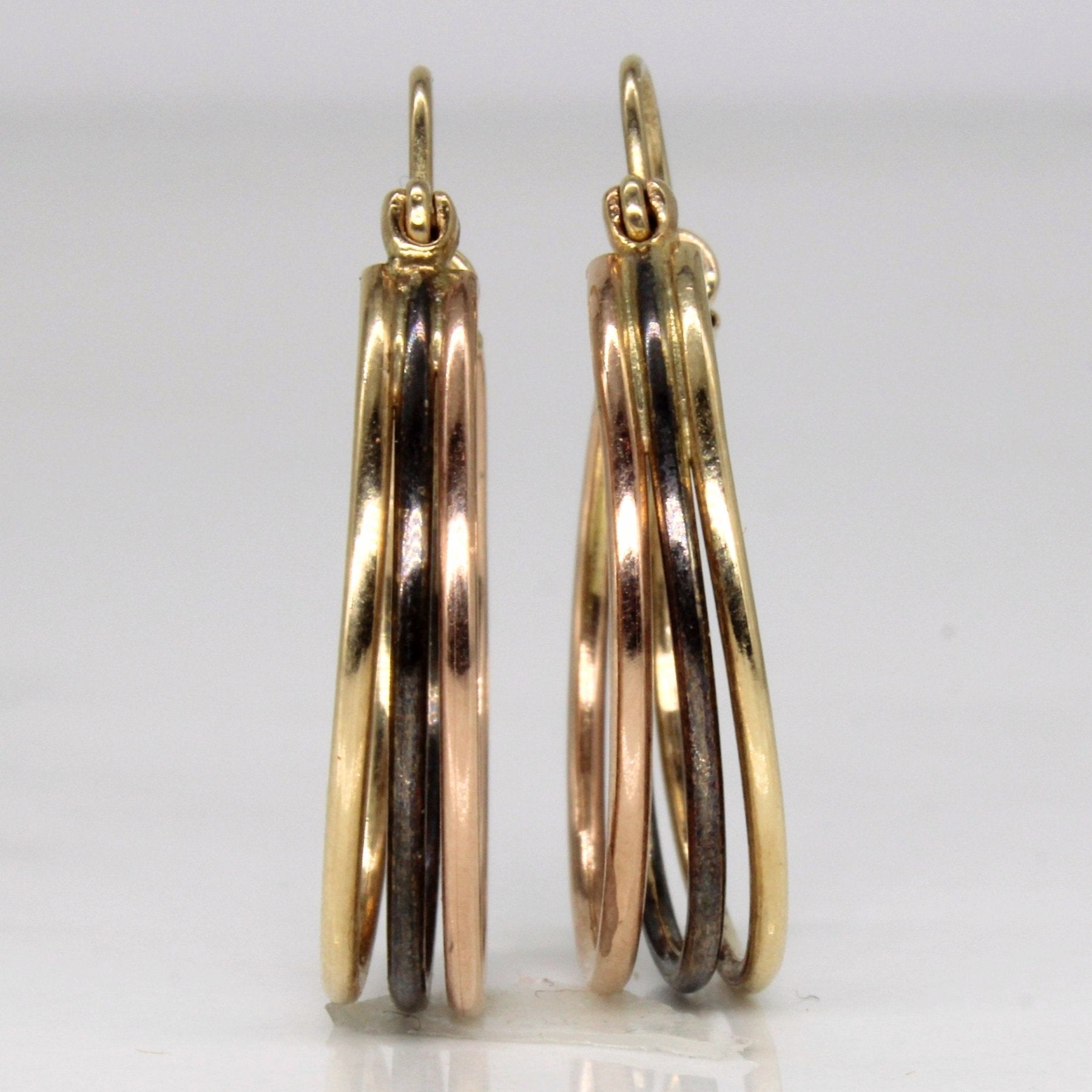 10k Multi Tone Gold Hoop Earrings - 100 Ways