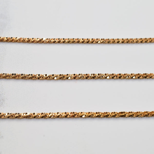 10k Rose Gold Fancy Sparkle Chain | 18