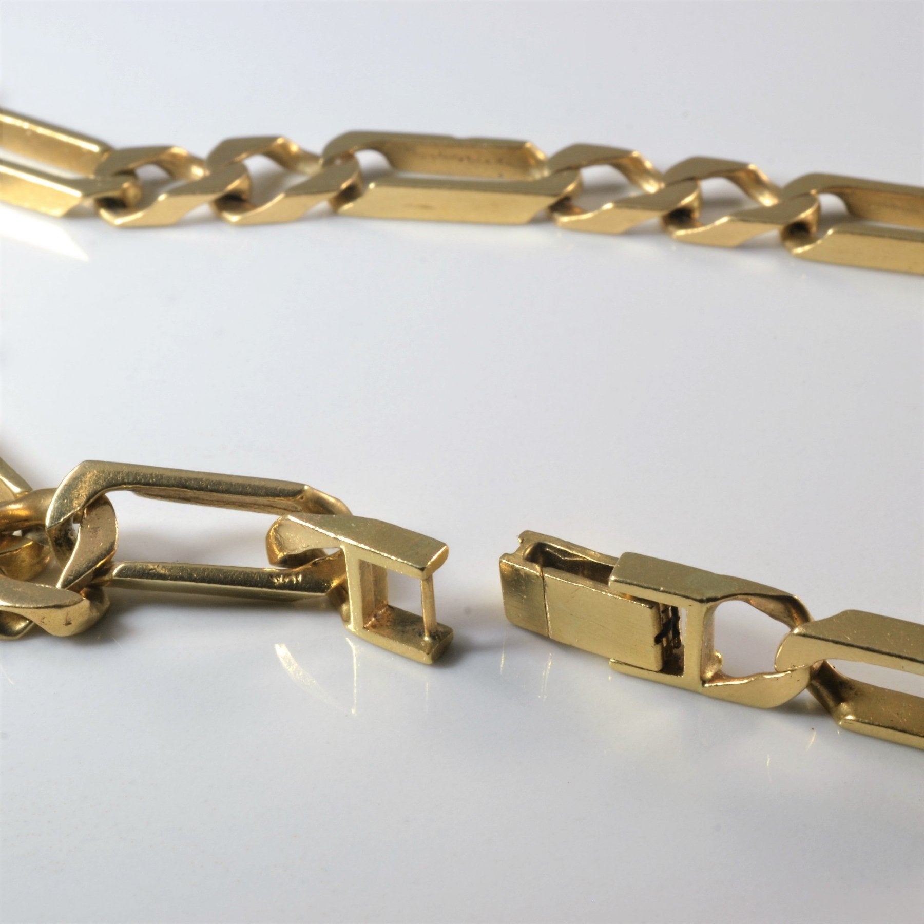 10k Square Figaro Link Chain | 25" | - 100 Ways