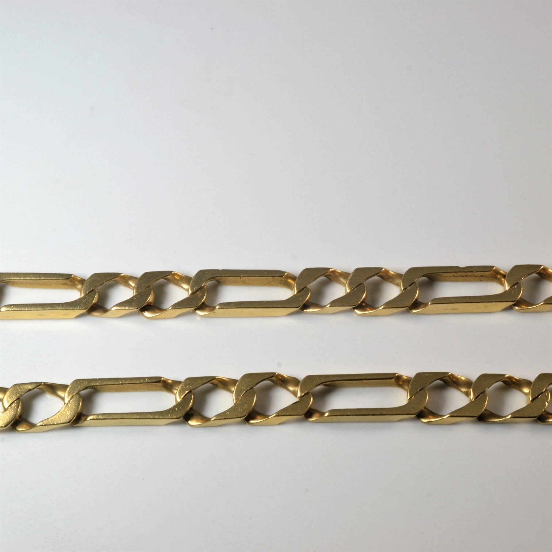 10k Square Figaro Link Chain | 25" | - 100 Ways