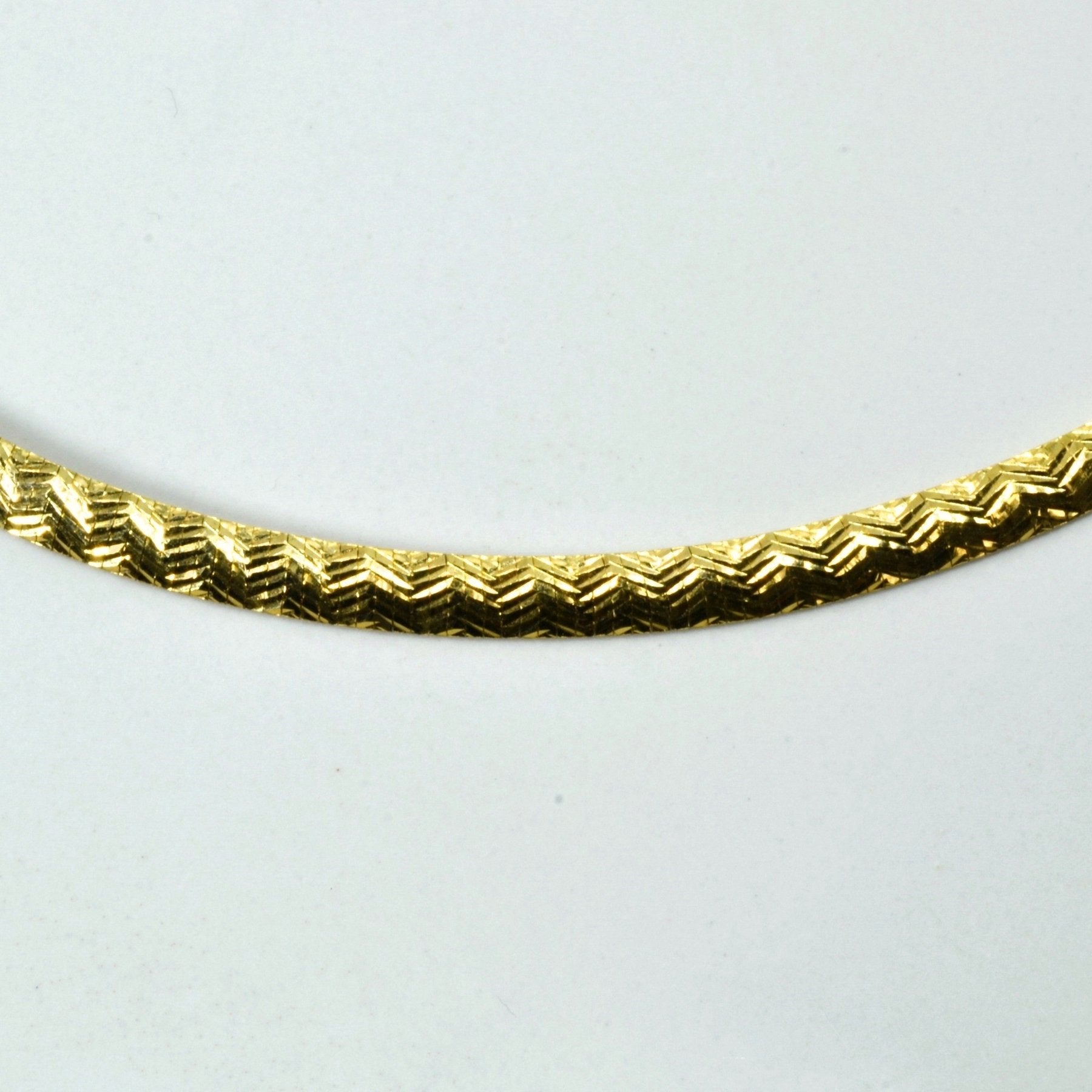 10k Textured Gold Snake Chain | 16"| - 100 Ways