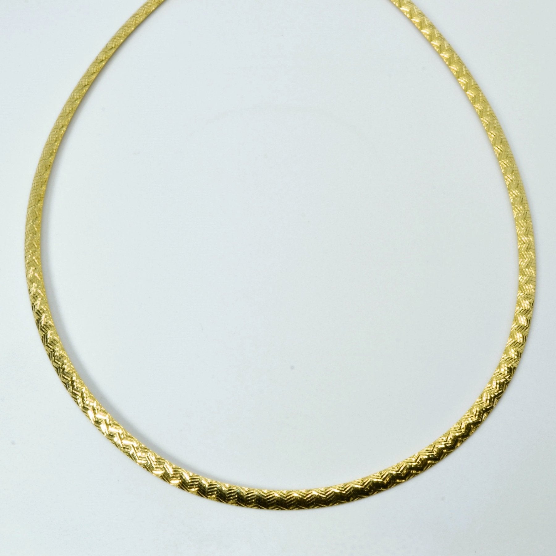 10k Textured Gold Snake Chain | 16"| - 100 Ways