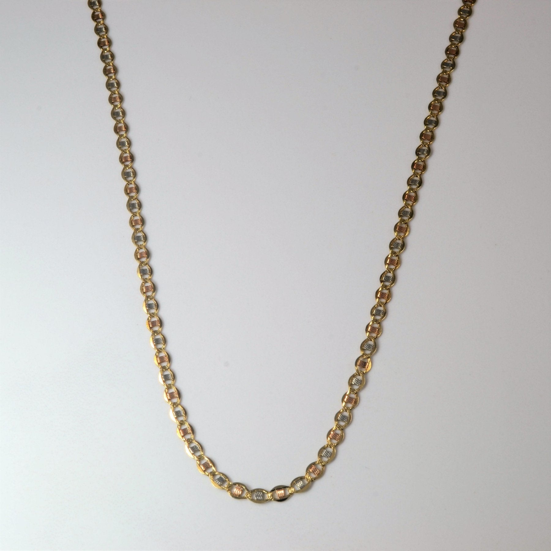 10k Tri Tone Gold Anchor Chain | 18" | - 100 Ways