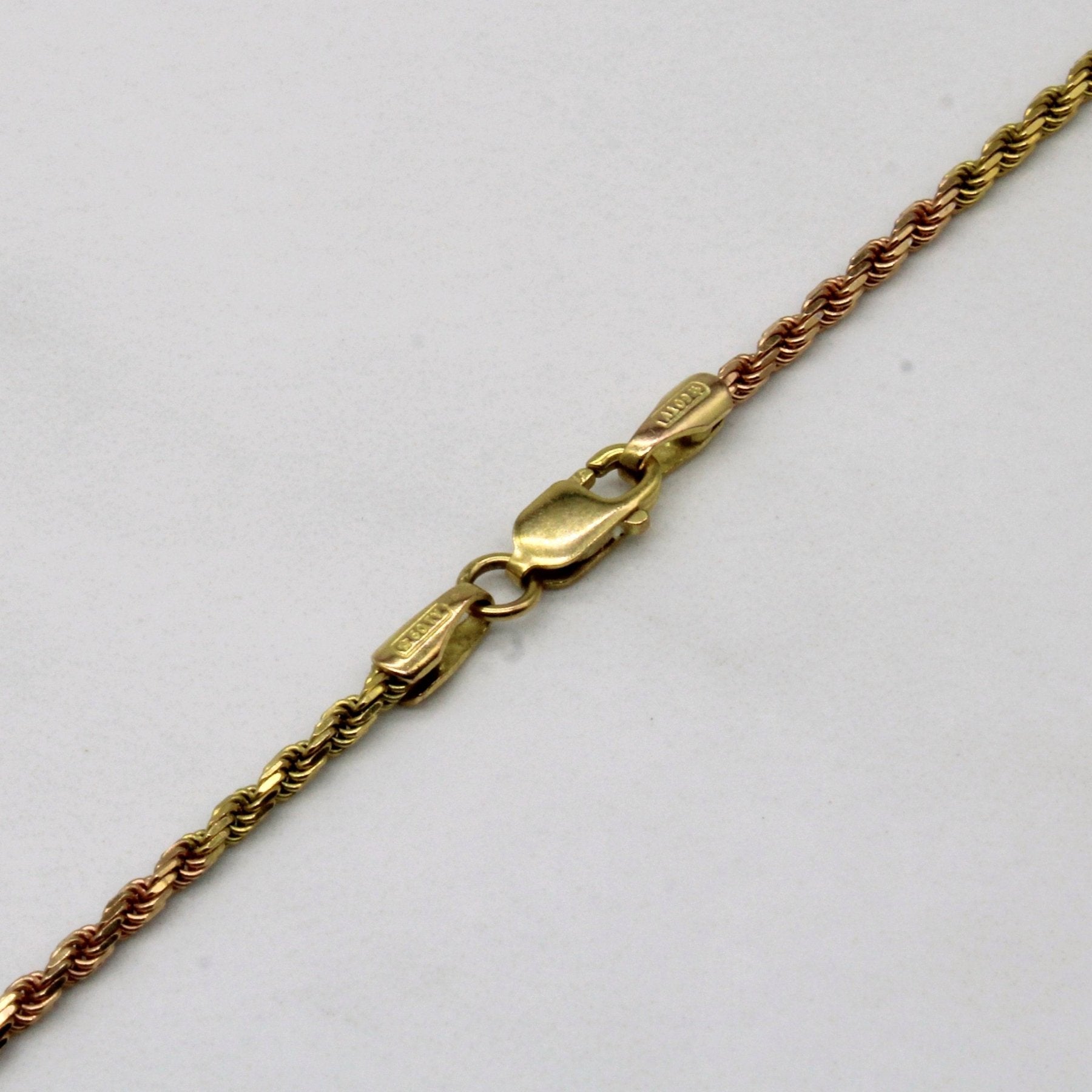 10k Tri Tone Gold Heart Pendant & Necklace | 18