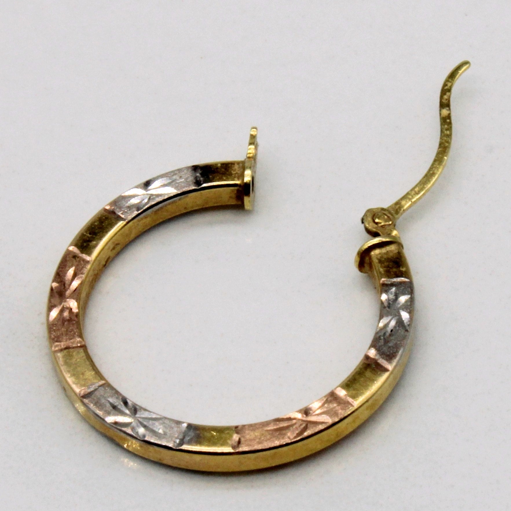 10k Tri Tone Gold Hoop Earrings - 100 Ways