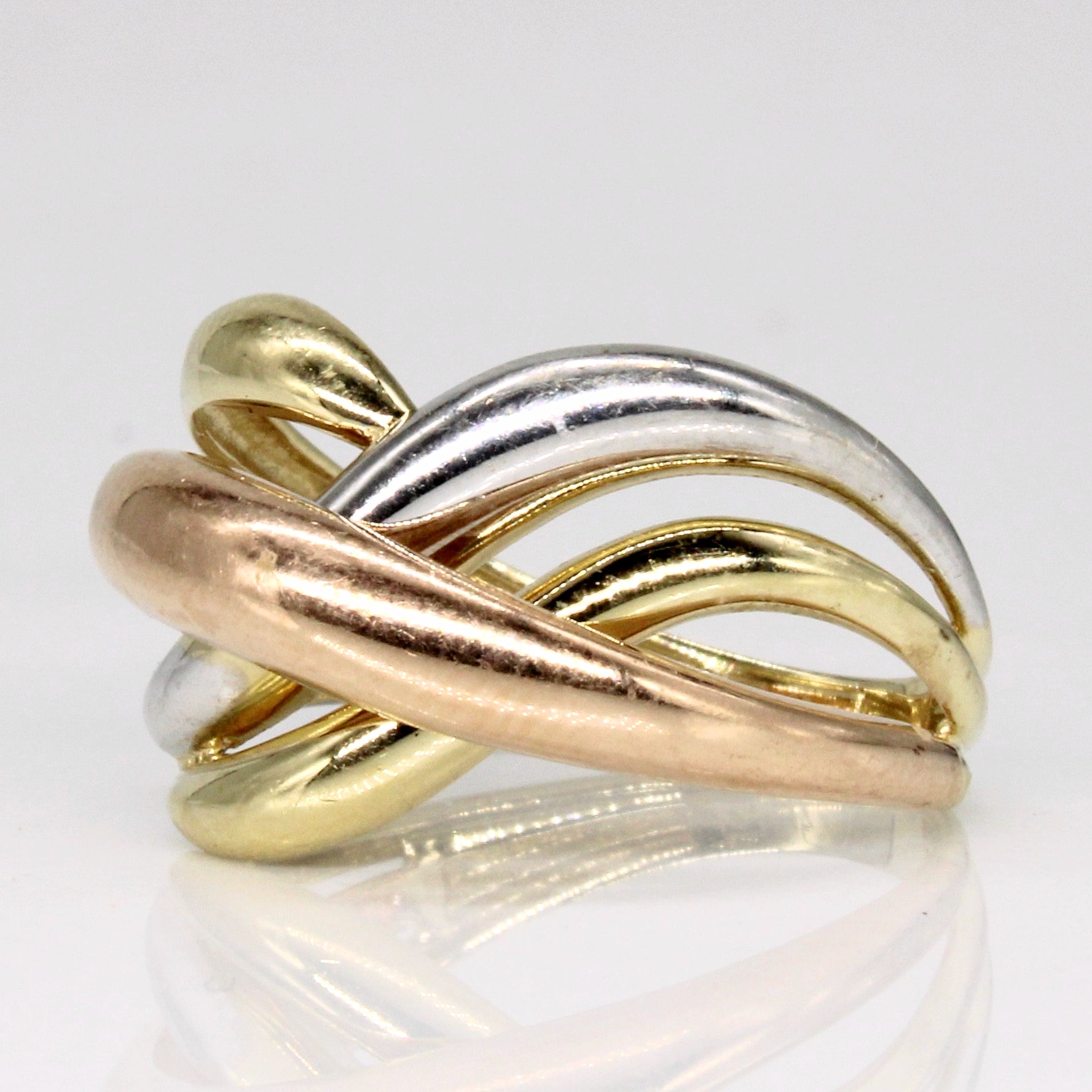 10k Tri Tone Gold Intertwined Ring | SZ 7 | - 100 Ways