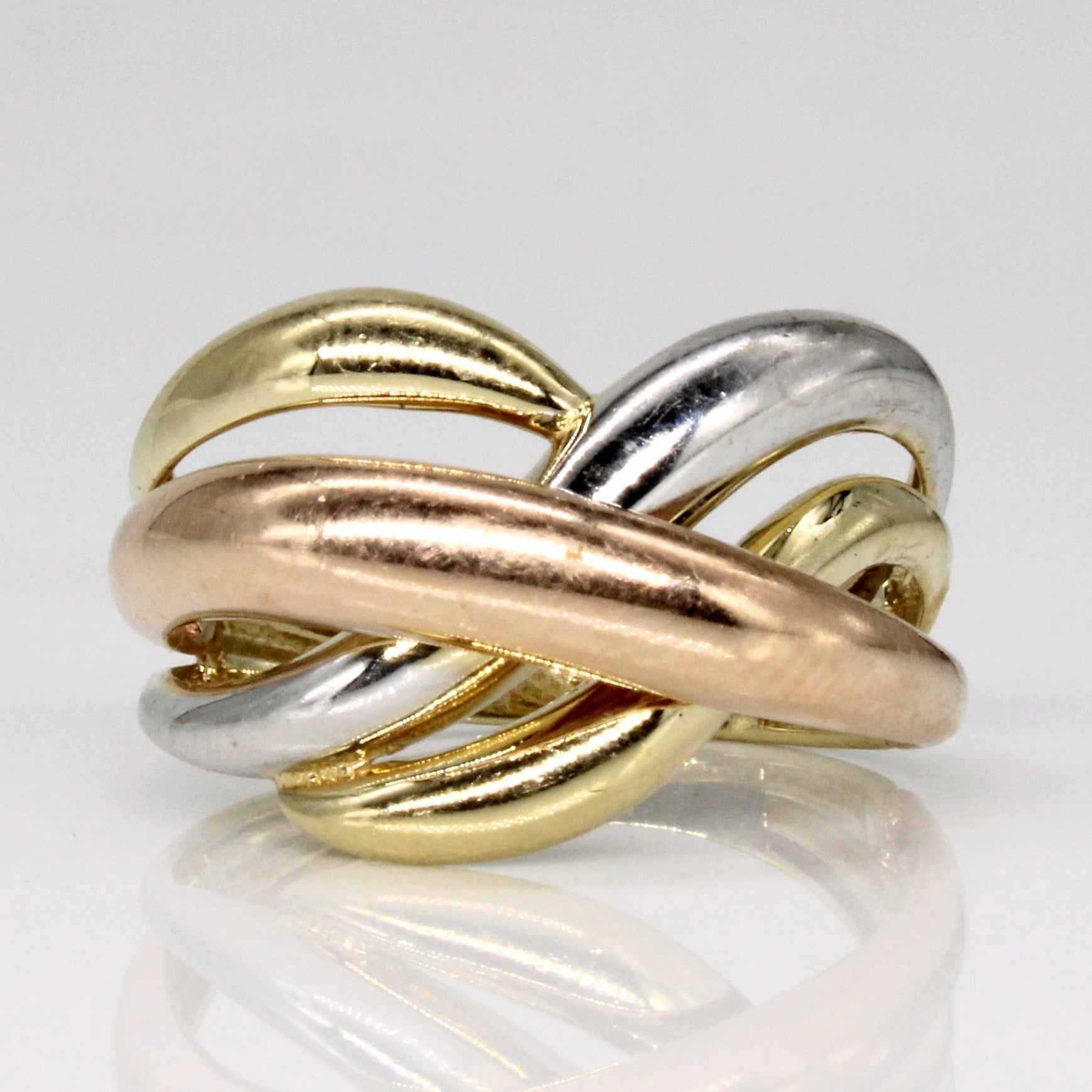 10k Tri Tone Gold Intertwined Ring | SZ 7 | - 100 Ways