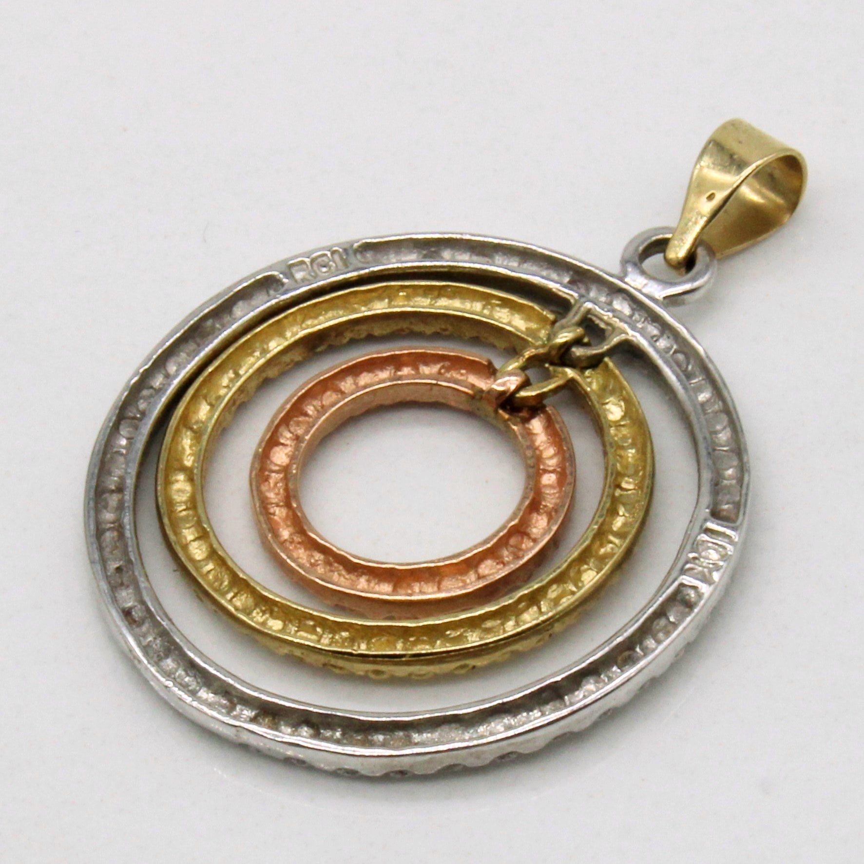 10k Tri Tone Gold Pendant - 100 Ways