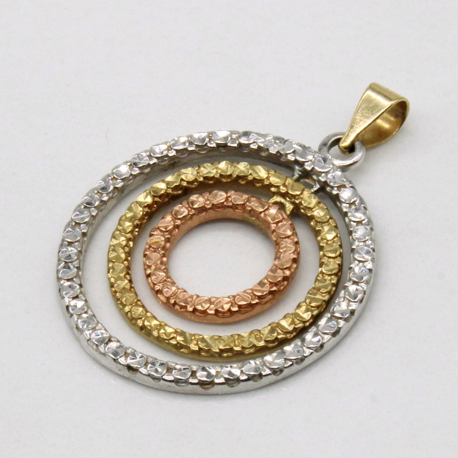 10k Tri Tone Gold Pendant - 100 Ways