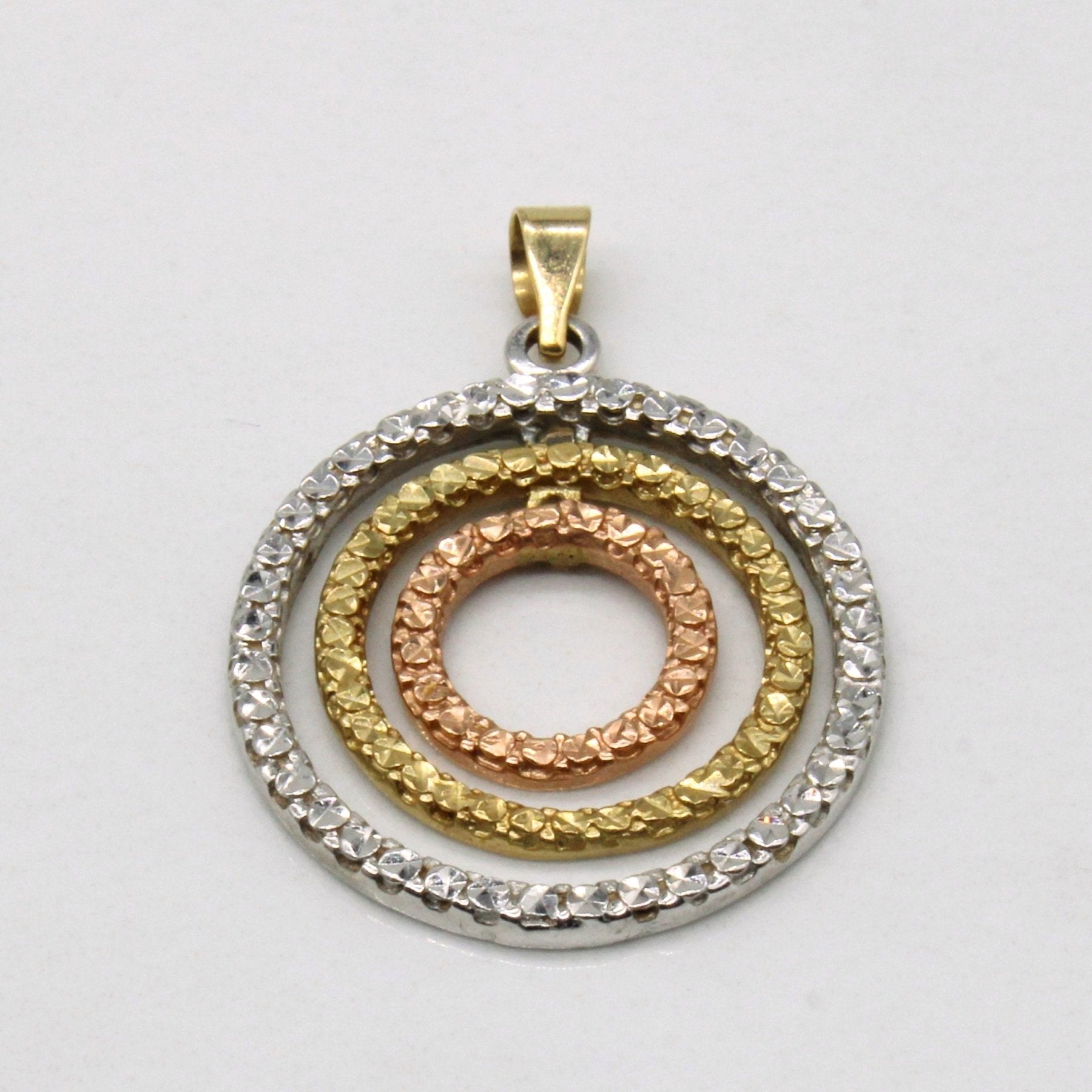 10k Tri Tone Gold Pendant - 100 Ways