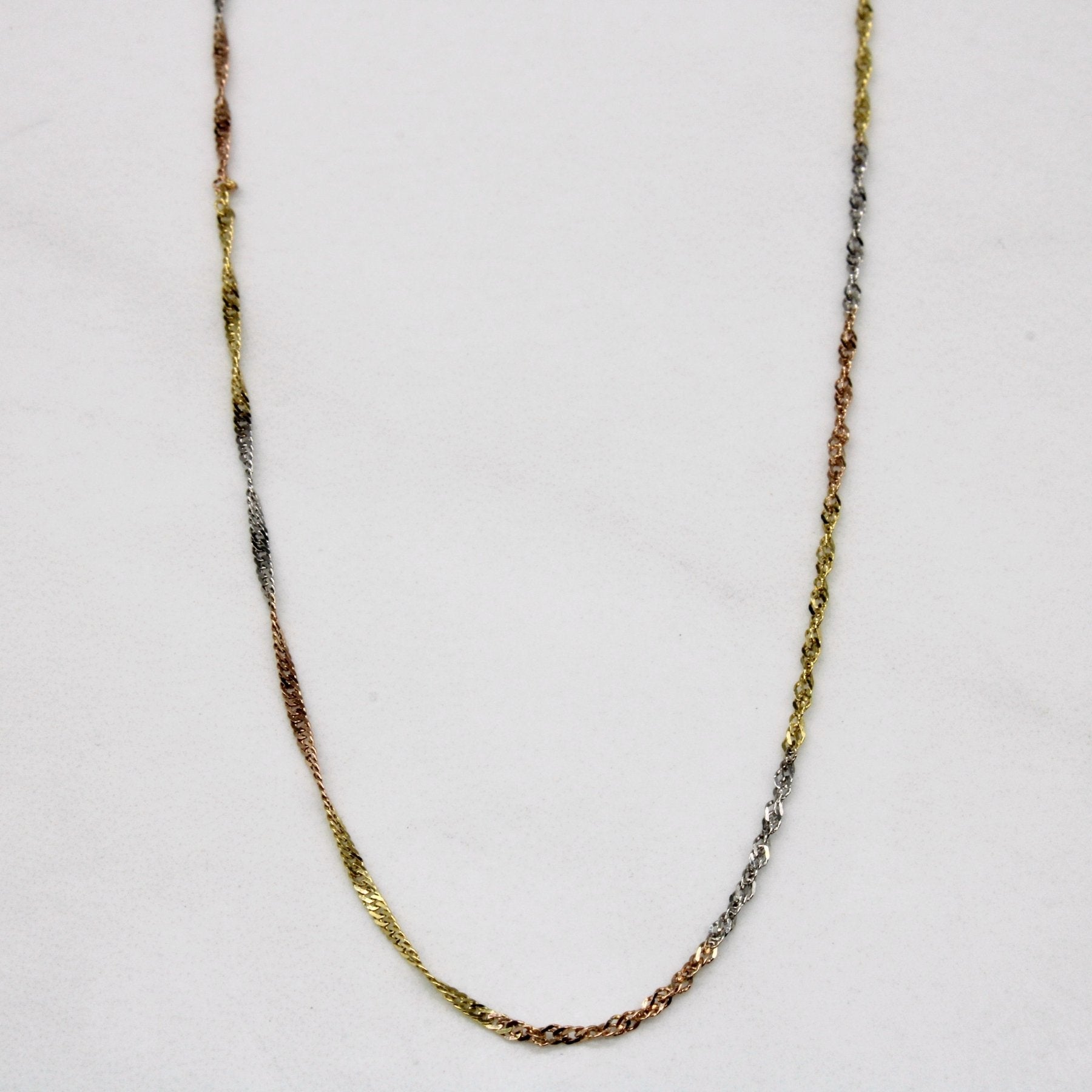 10k Tri Tone Gold Rope Chain | 18