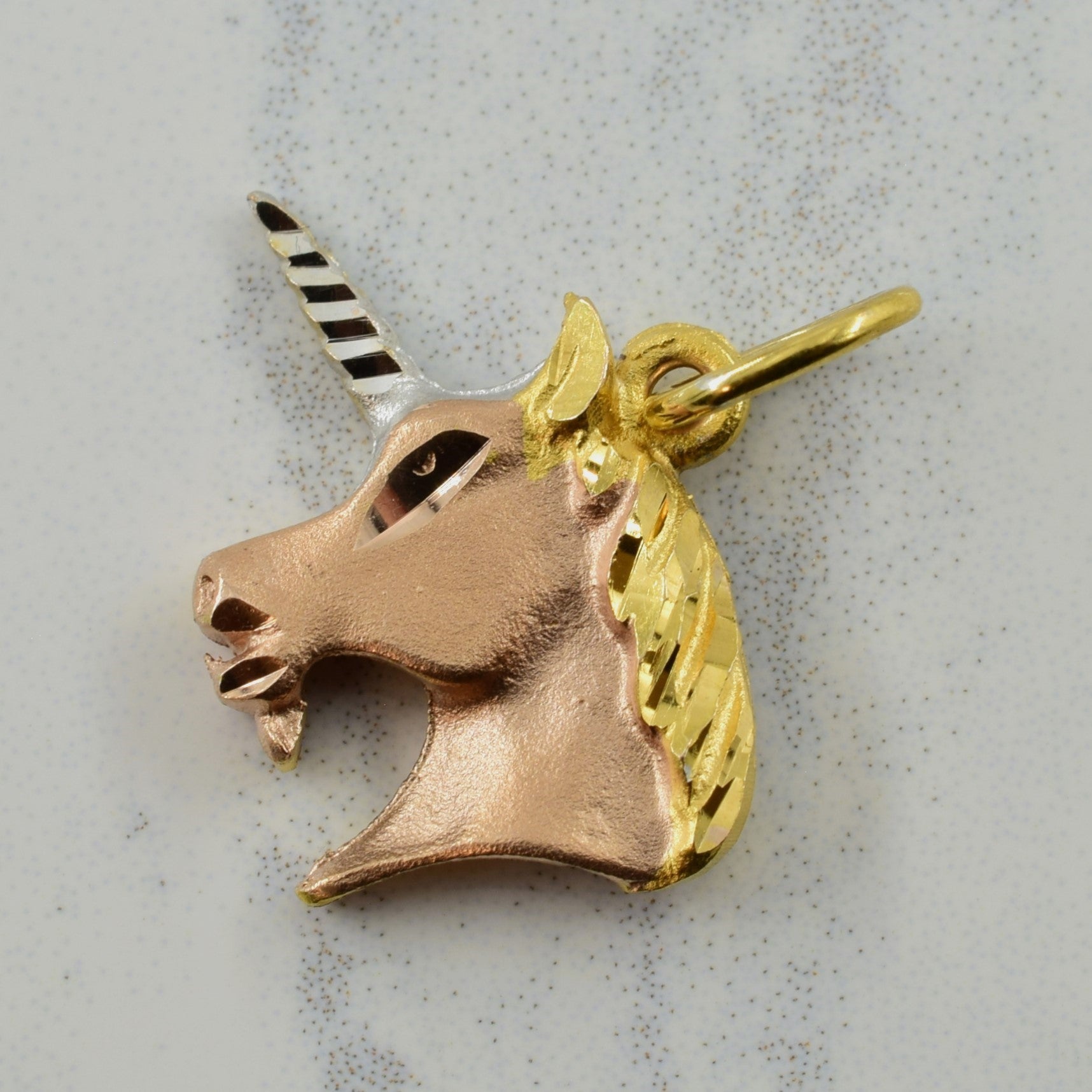 10k Tri-Tone Gold Unicorn Charm | - 100 Ways