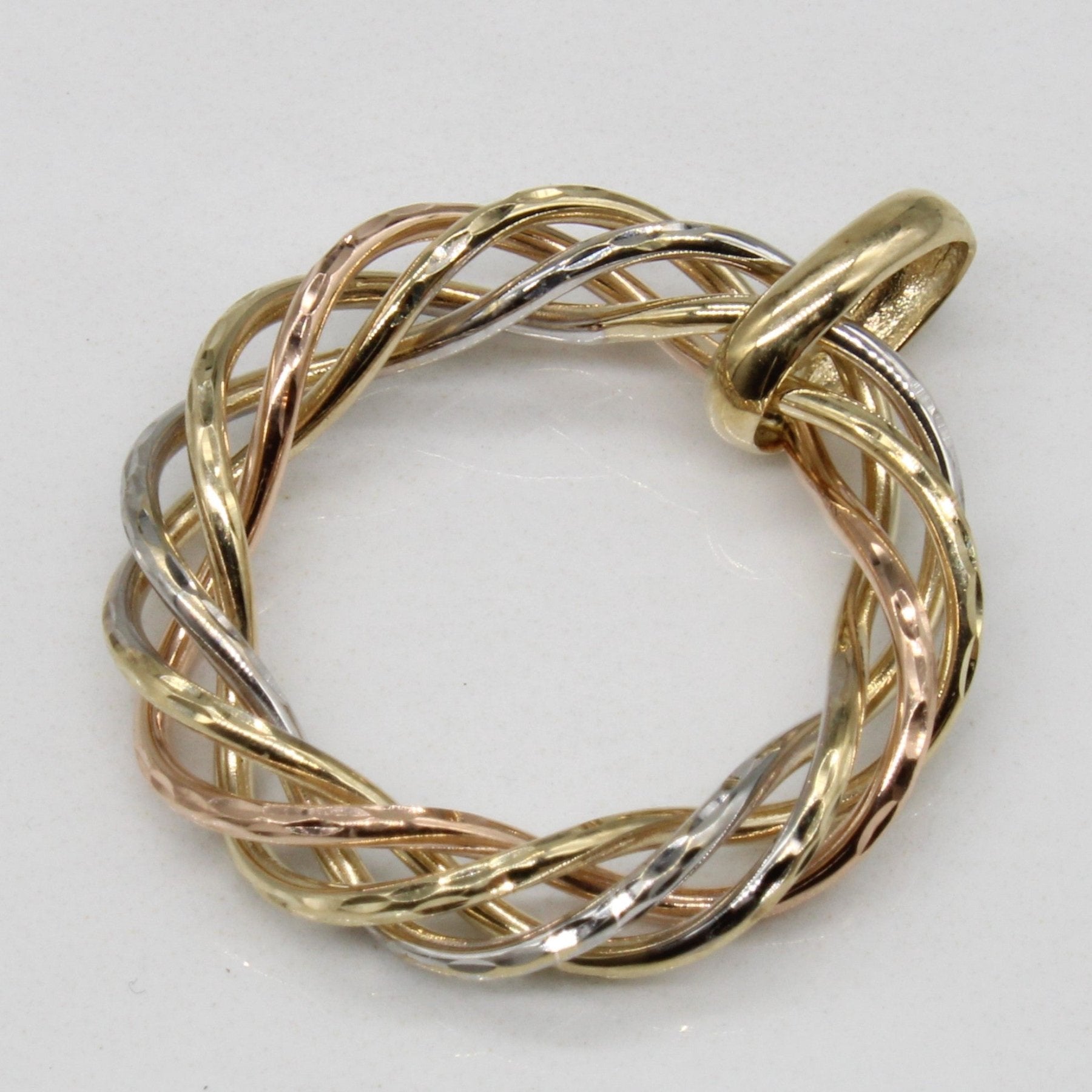 10k Tri Tone Gold Wreath Pendant - 100 Ways