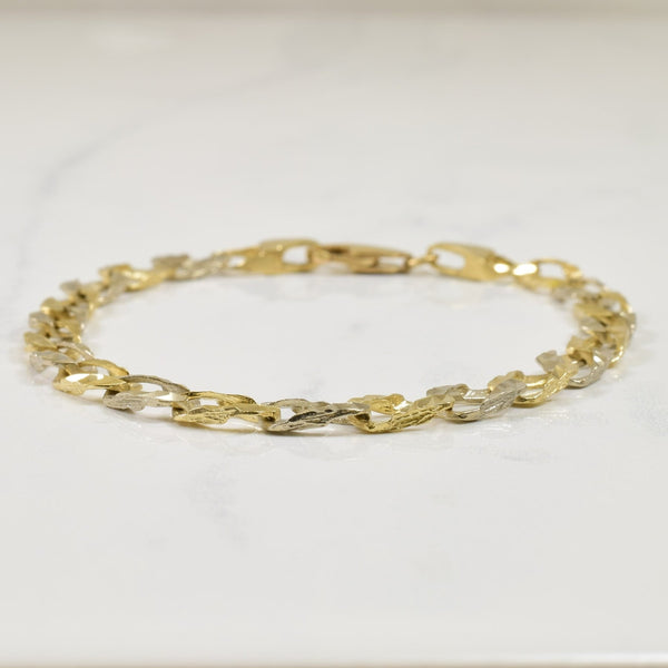 10k Two Tone Bracelet | 8