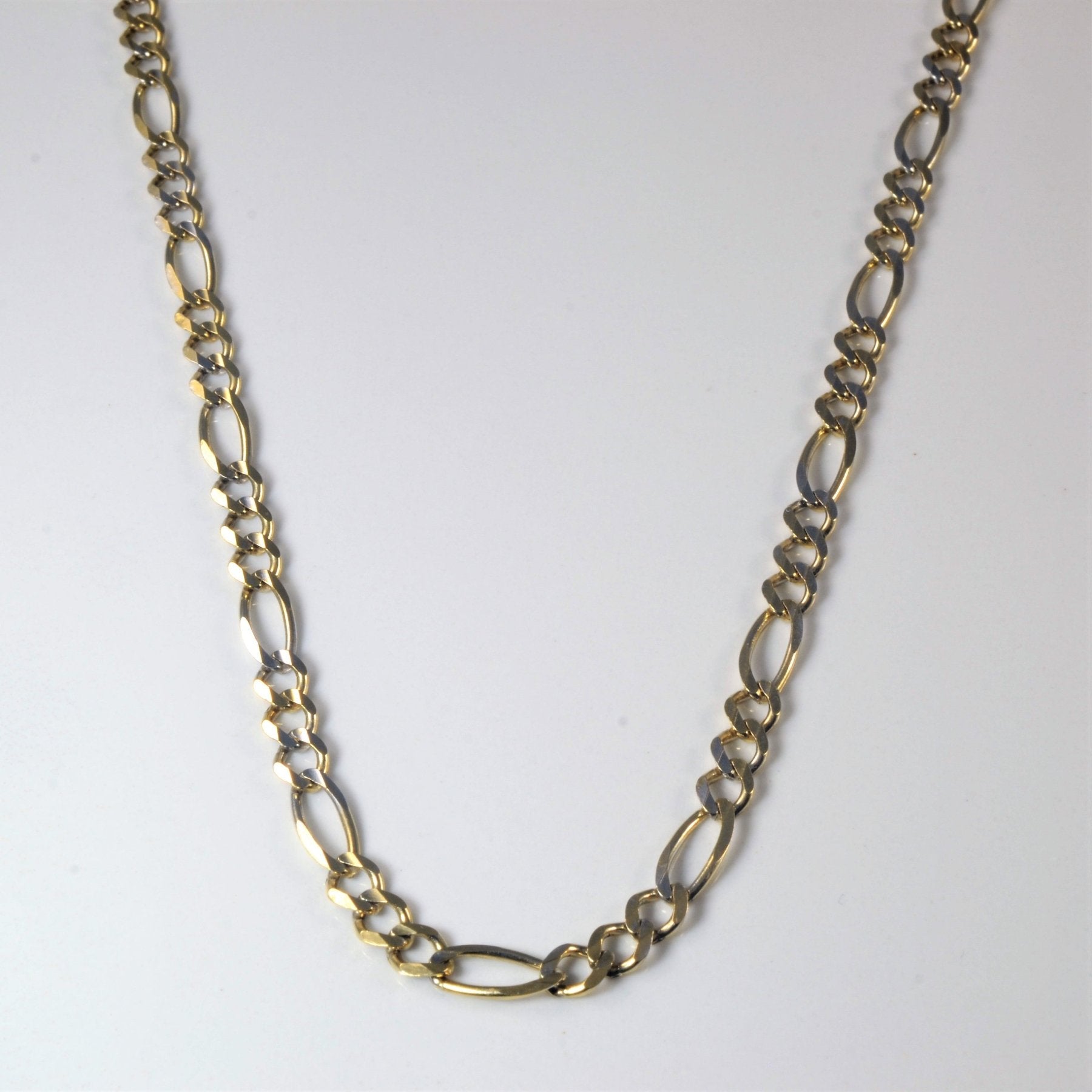 10k Two Tone Figaro Chain | 24" | - 100 Ways