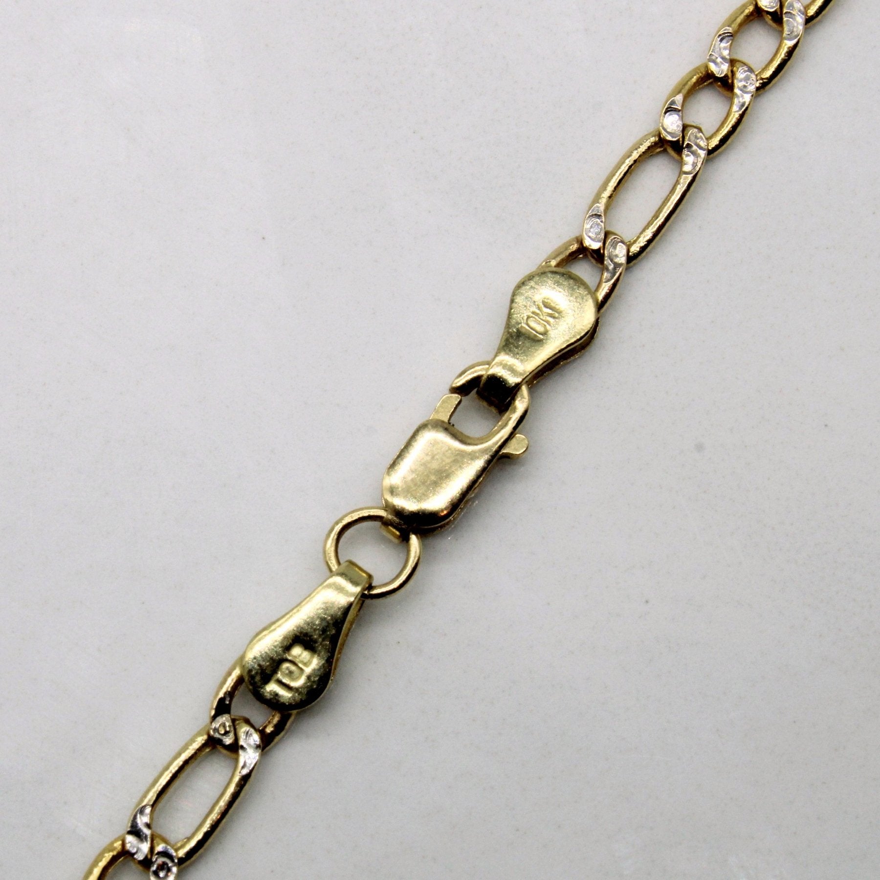 10k Two Tone Figaro Chain | 24" | - 100 Ways