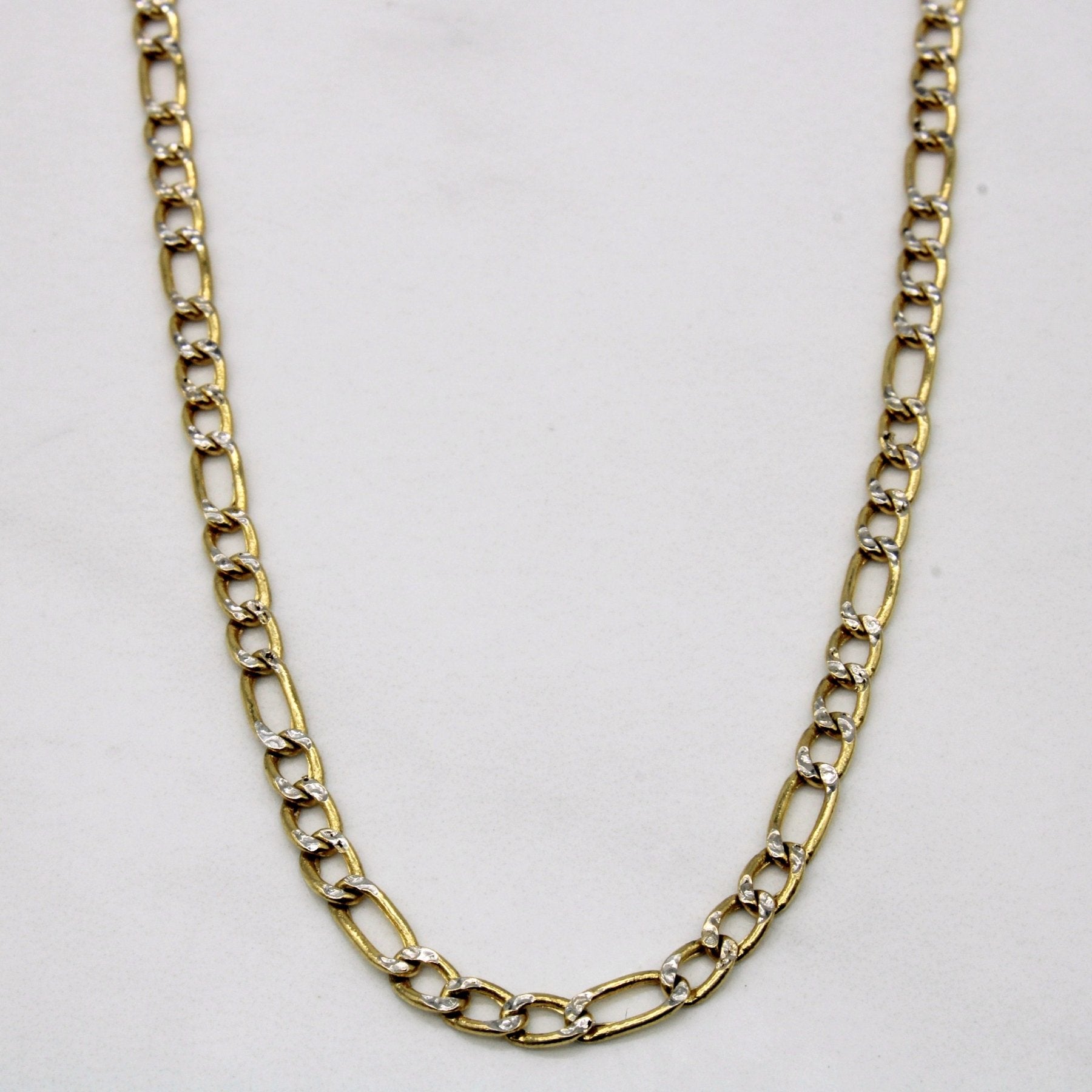 10k Two Tone Figaro Chain | 24" | - 100 Ways