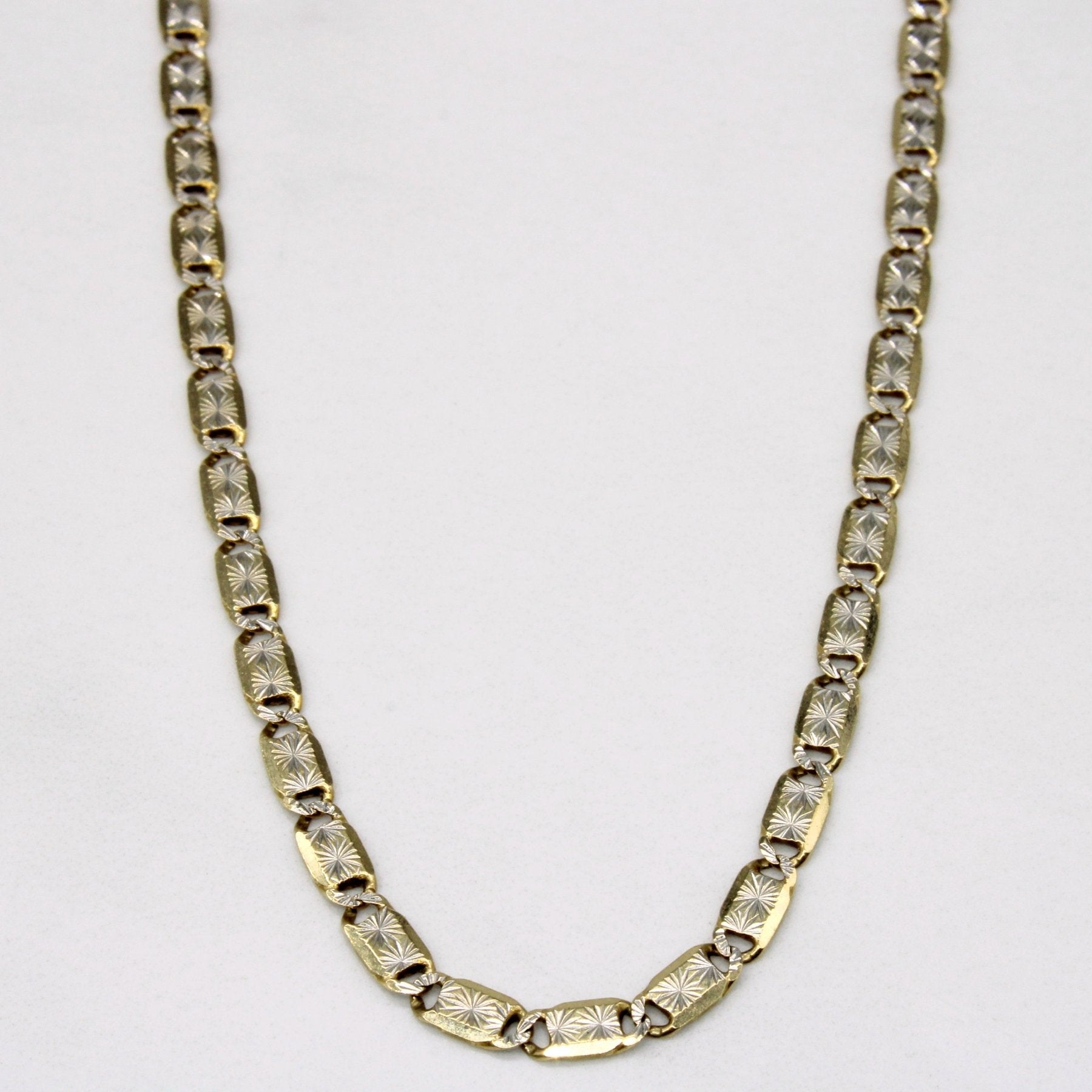 10k Two Tone Gold Anchor Link Chain | 17" | - 100 Ways