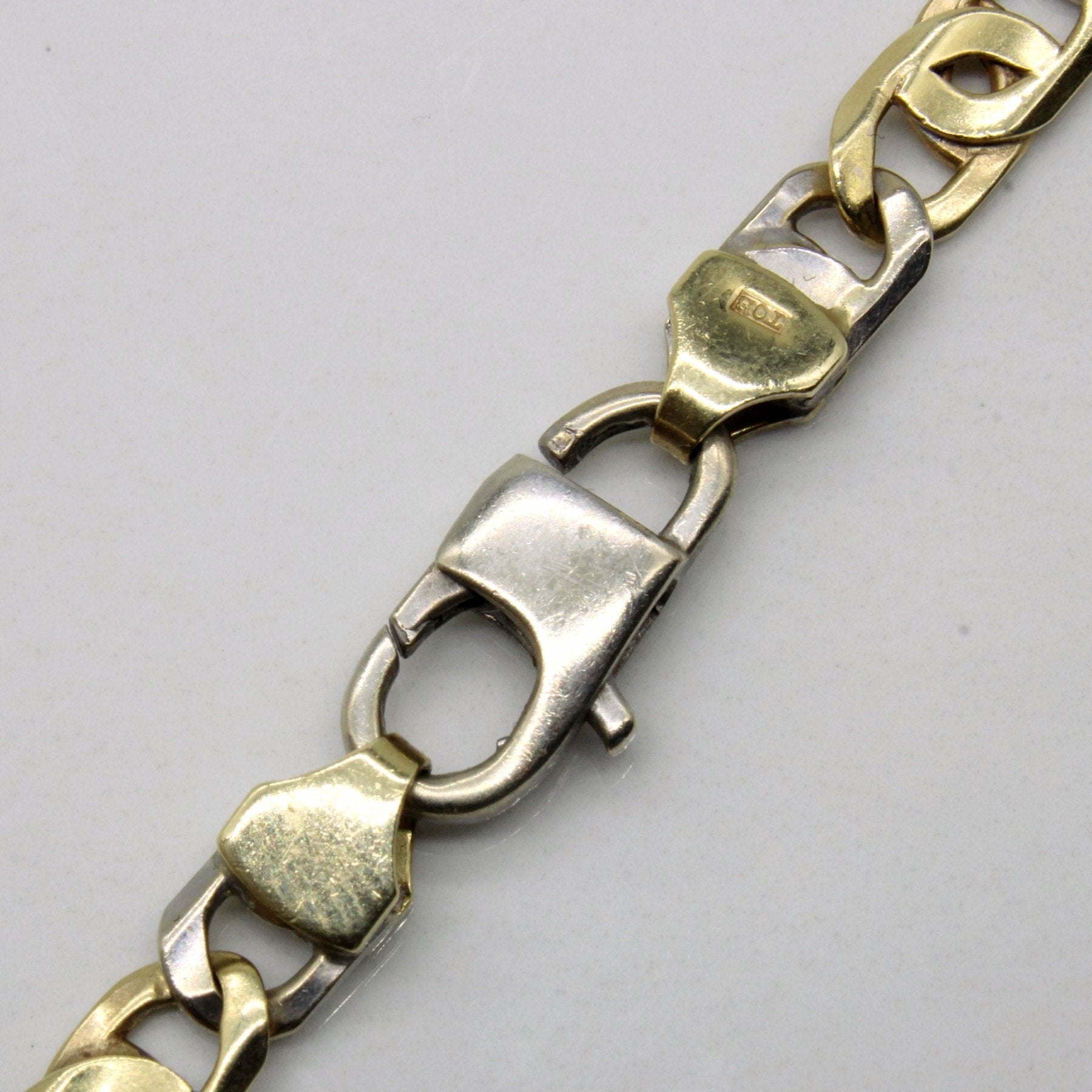 10k Two Tone Gold Anchor Link Chain | 26" | - 100 Ways