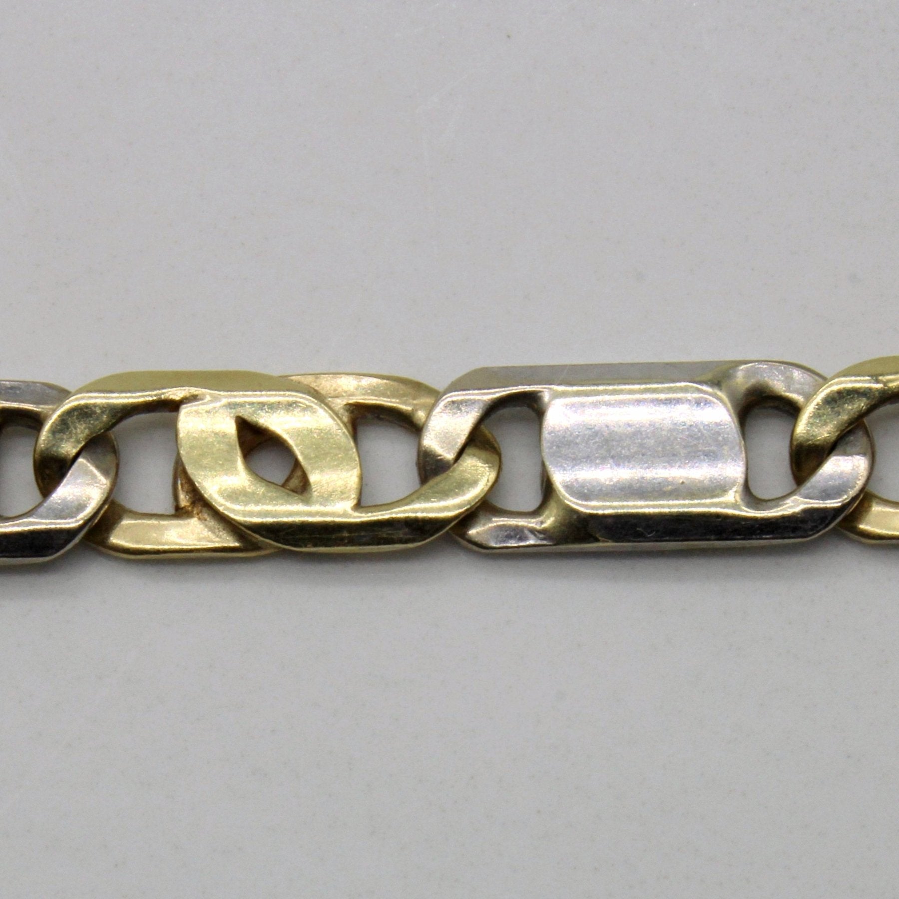 10k Two Tone Gold Anchor Link Chain | 26" | - 100 Ways