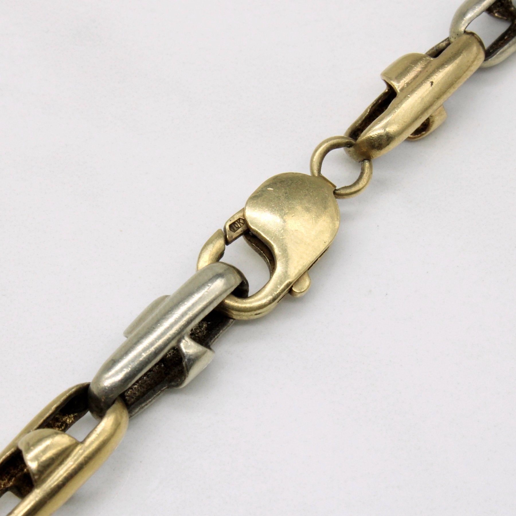 10k Two Tone Gold Anchor Link Chain | 26" | - 100 Ways