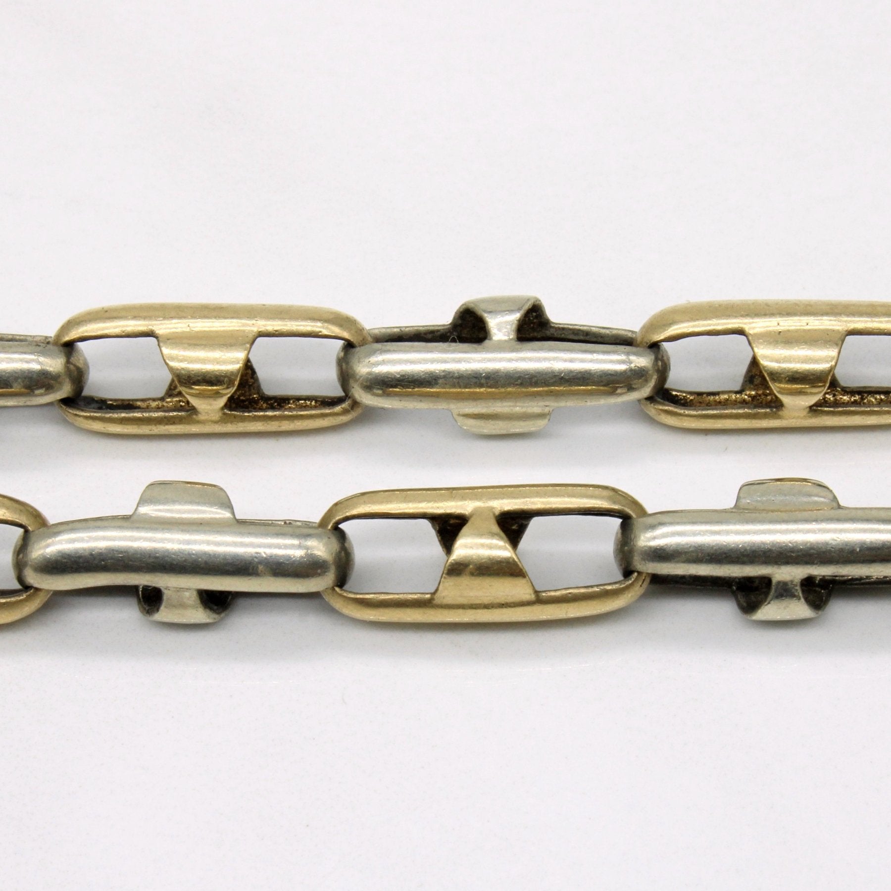 10k Two Tone Gold Anchor Link Chain | 26" | - 100 Ways