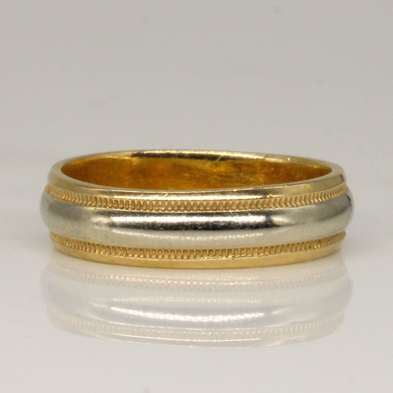 10k Two Tone Gold Band | SZ 6.25 | - 100 Ways