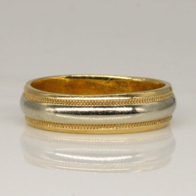 10k Two Tone Gold Band | SZ 6.25 |