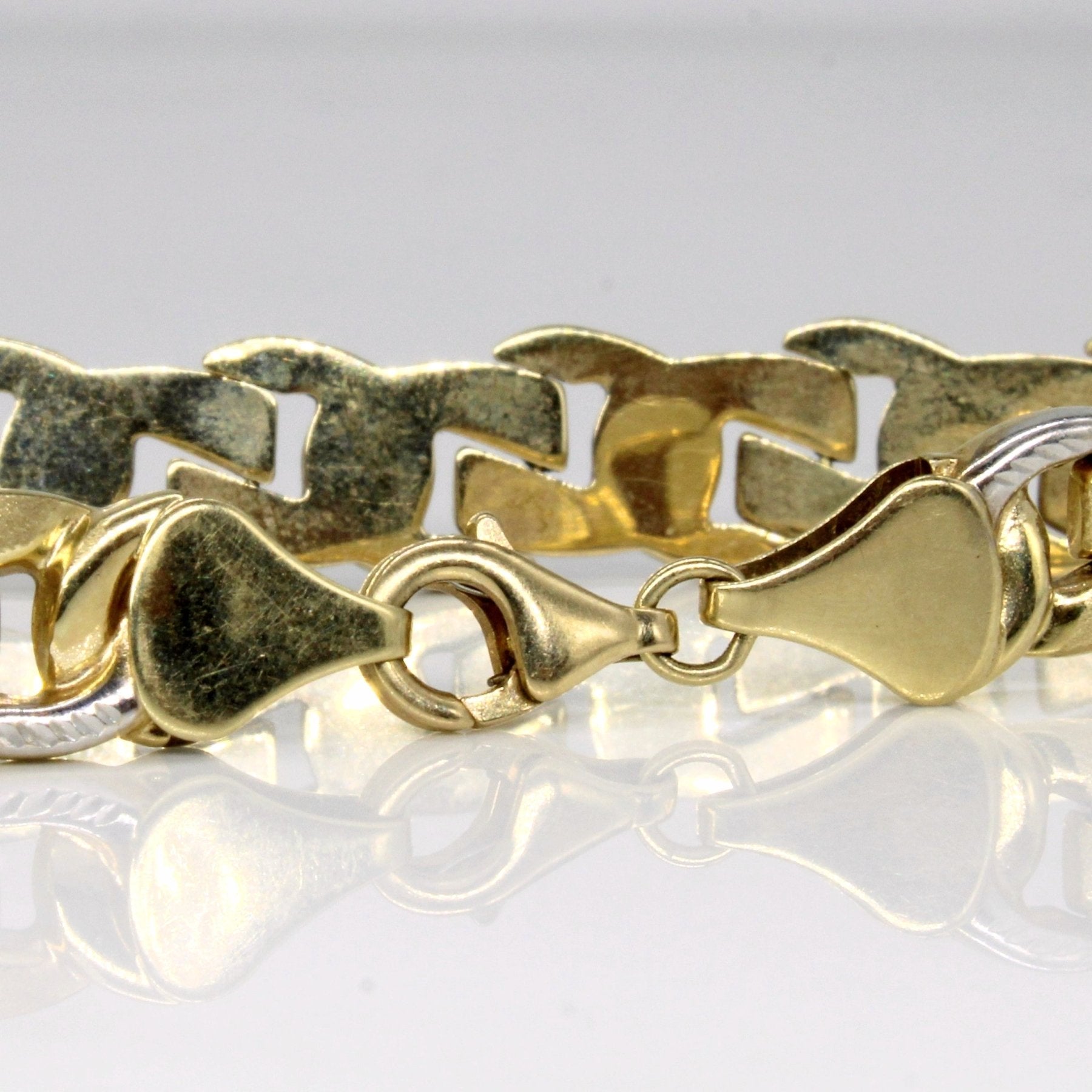 10k Two Tone Gold Bracelet | 7.25