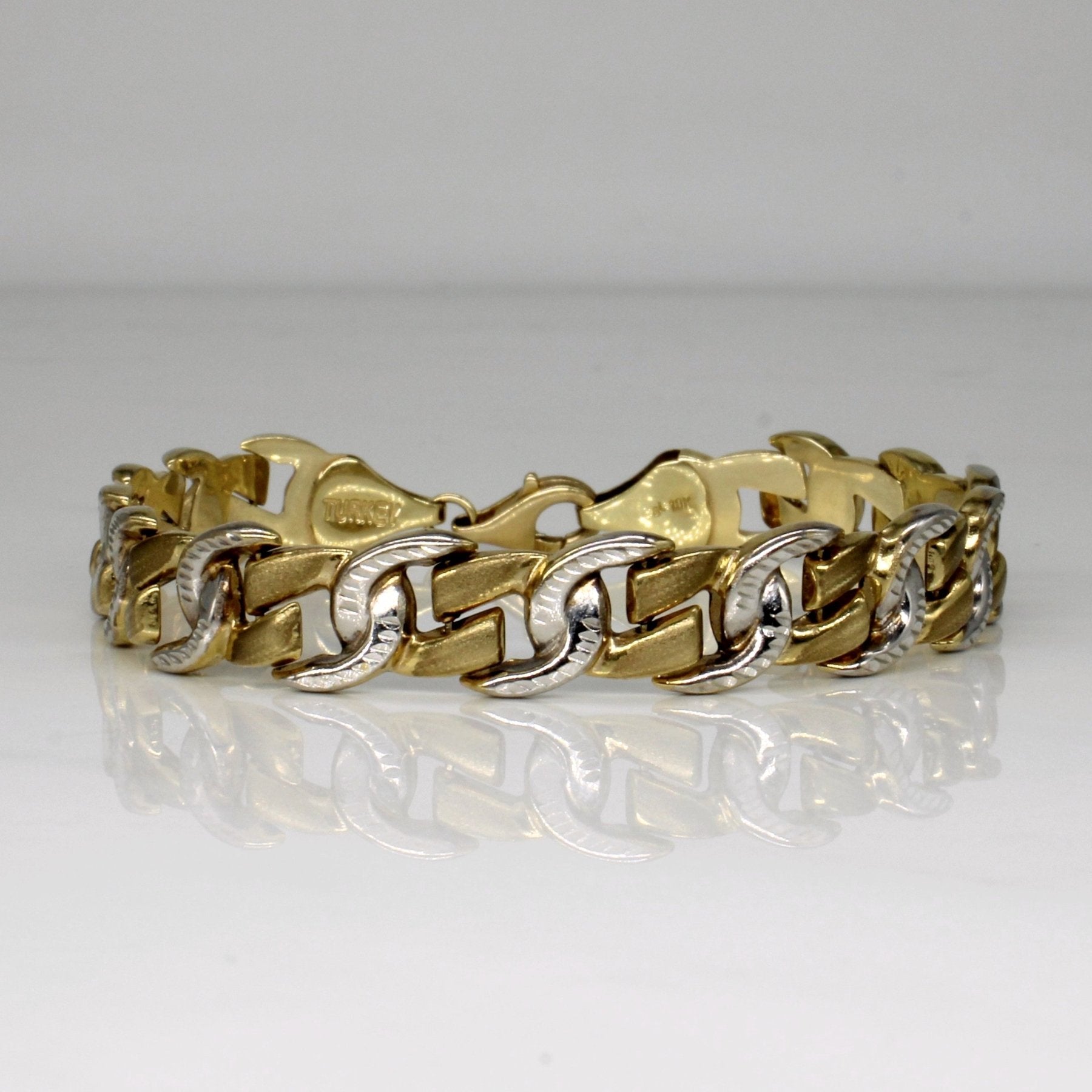 10k Two Tone Gold Bracelet | 7.25