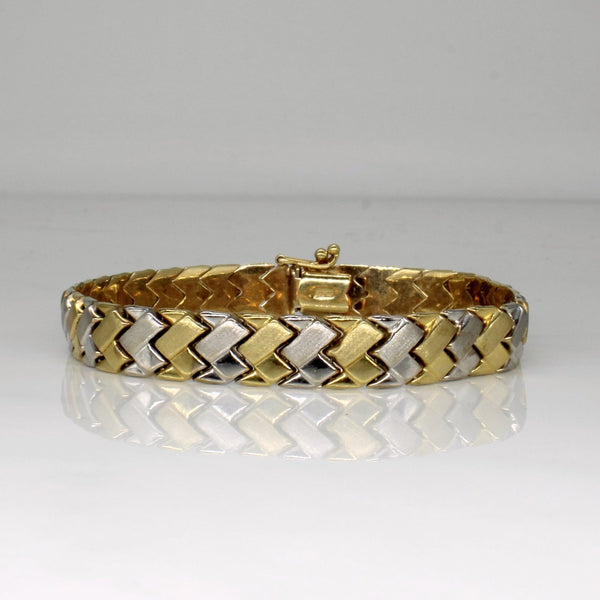 10k Two Tone Gold Bracelet | 7.5