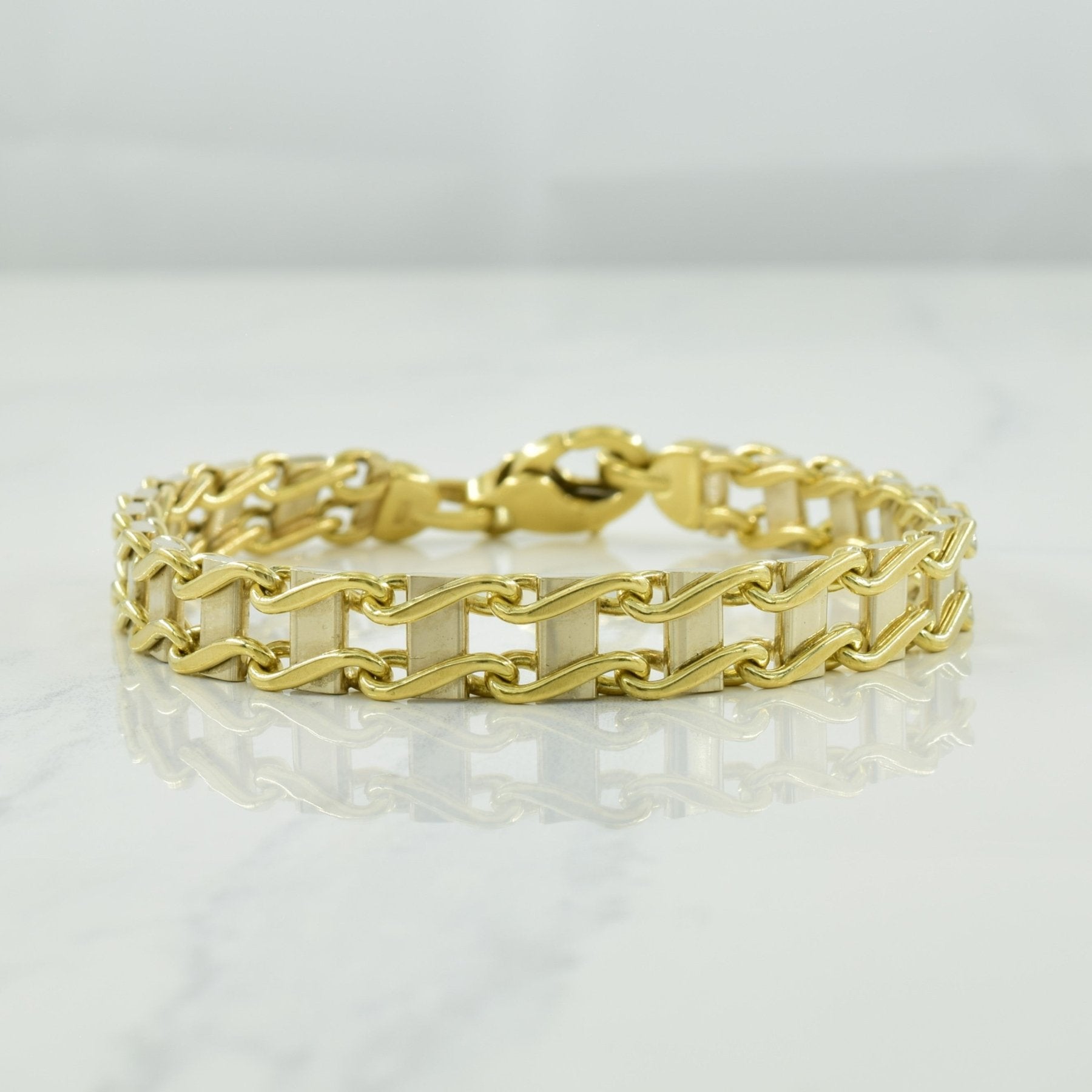 10k Two Tone Gold Bracelet | 8" | - 100 Ways
