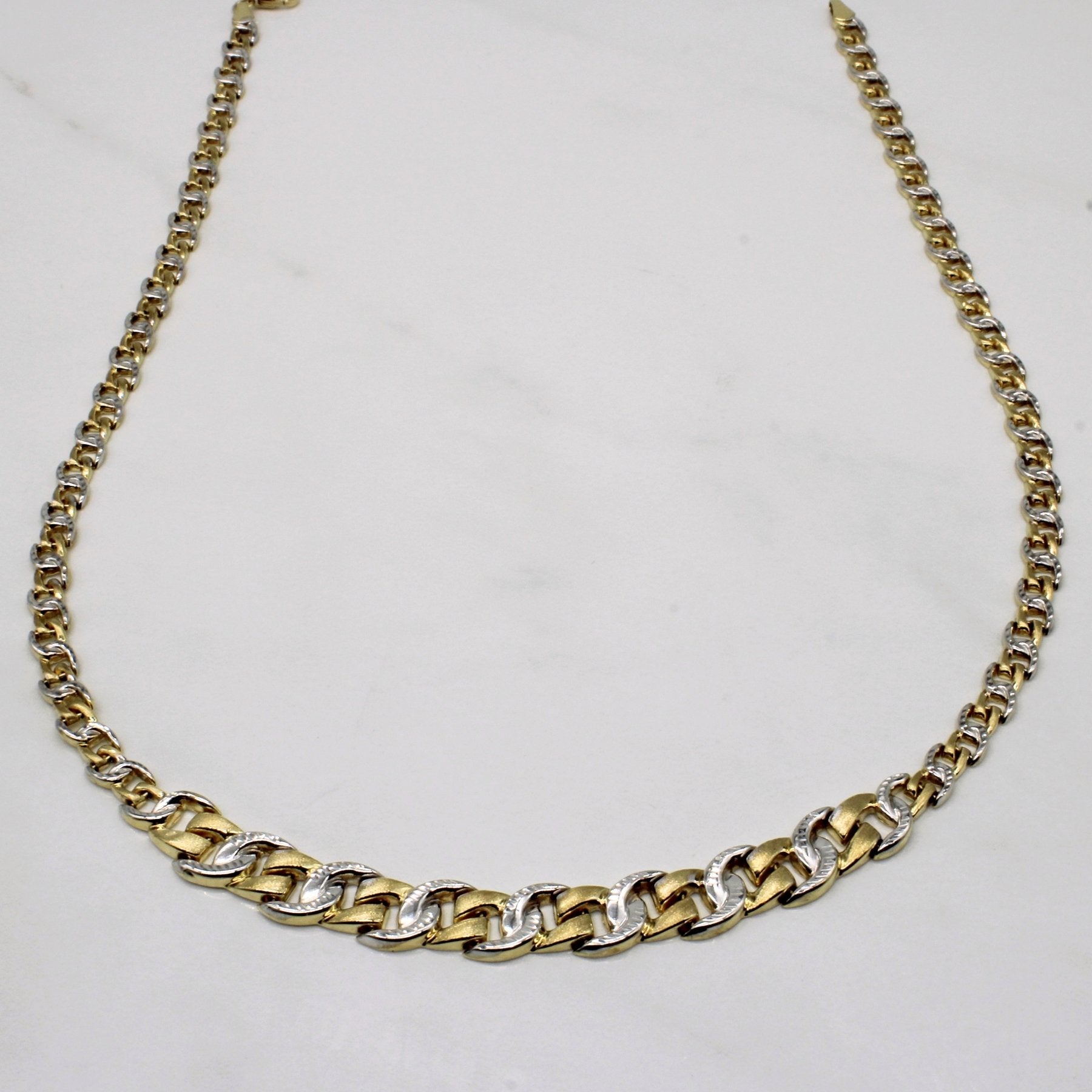 10k Two Tone Gold Chain | 17" | - 100 Ways