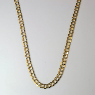 10k Two Tone Gold Cuban Chain | 22