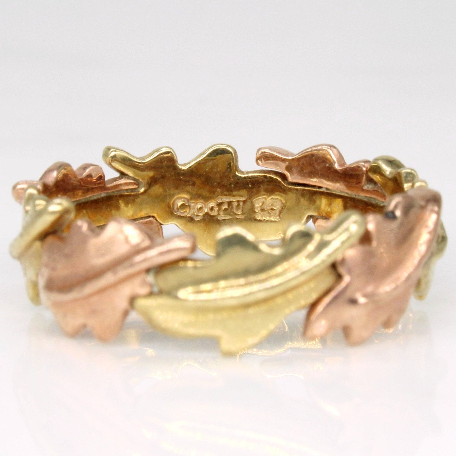10k Two Tone Gold Leaf Ring | SZ 7.5 | - 100 Ways
