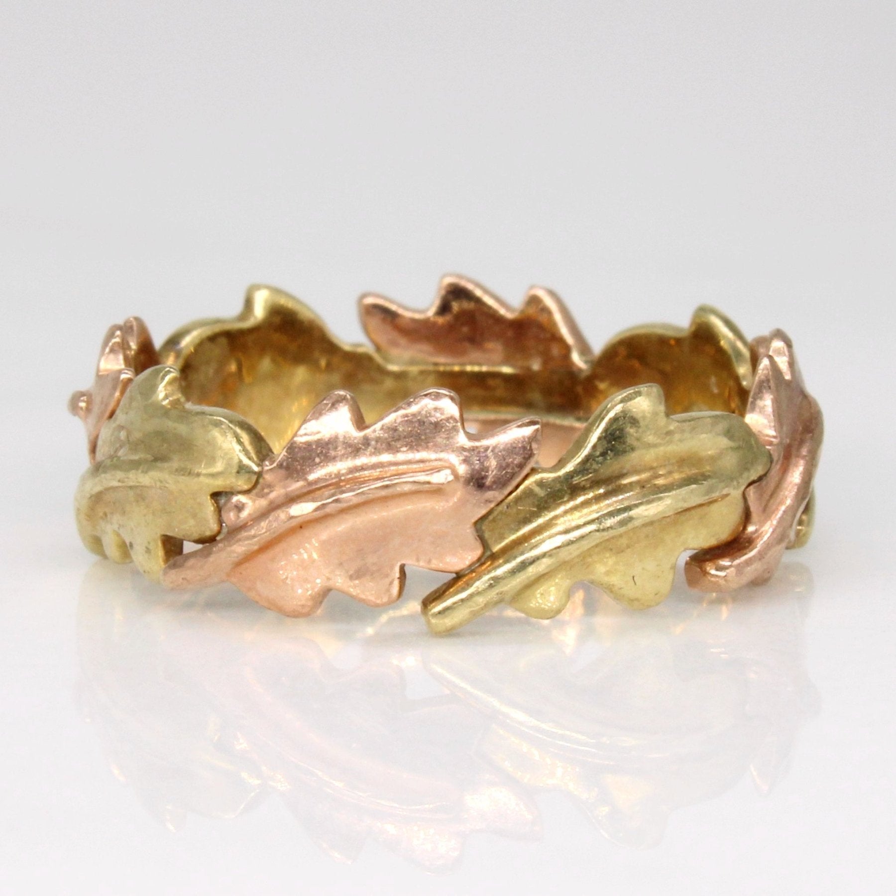10k Two Tone Gold Leaf Ring | SZ 7.5 | - 100 Ways