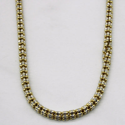 10k Two Tone Gold Necklace | 22